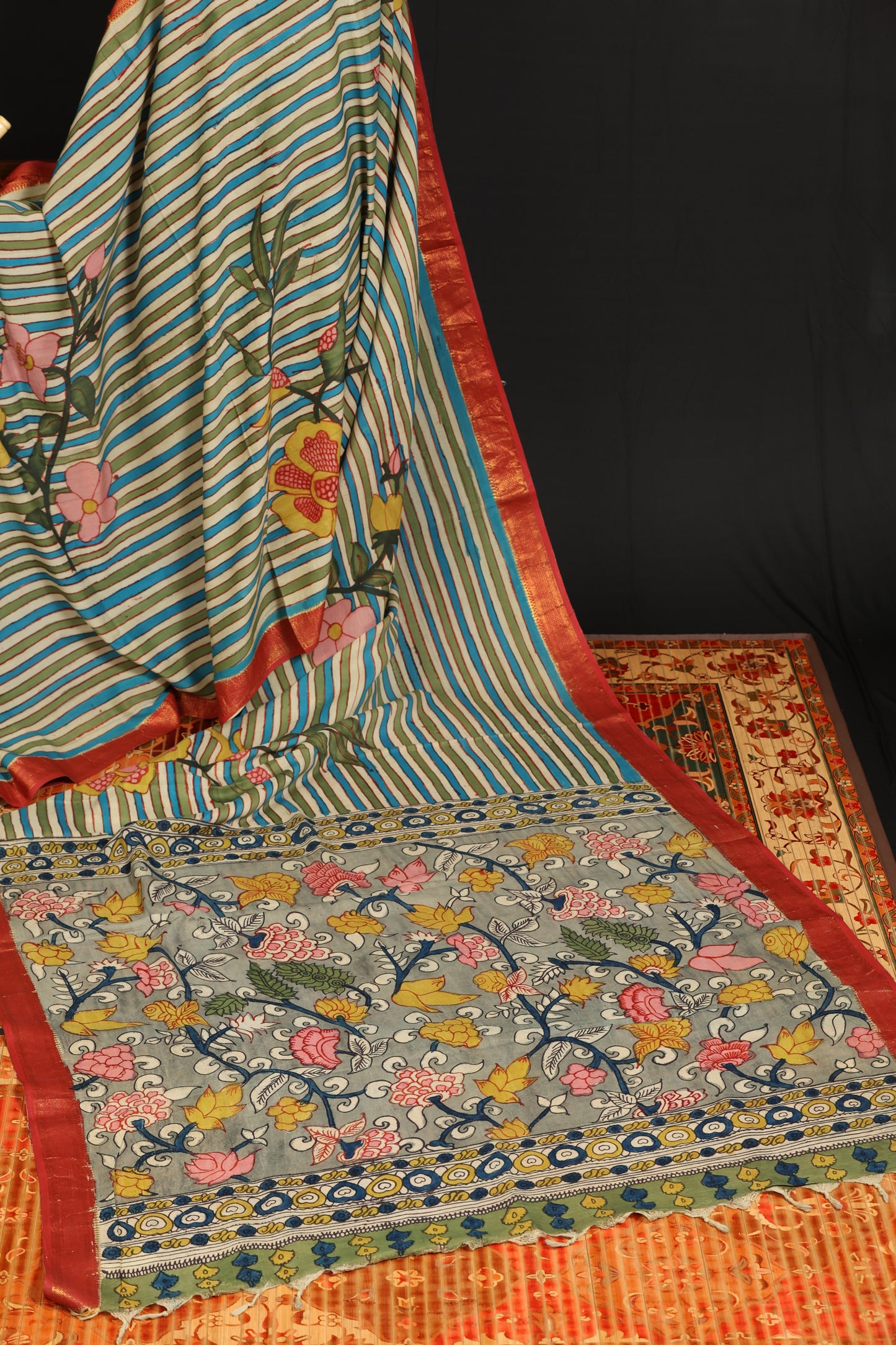 Contemporary Silkcotton Penkalamkari sarees