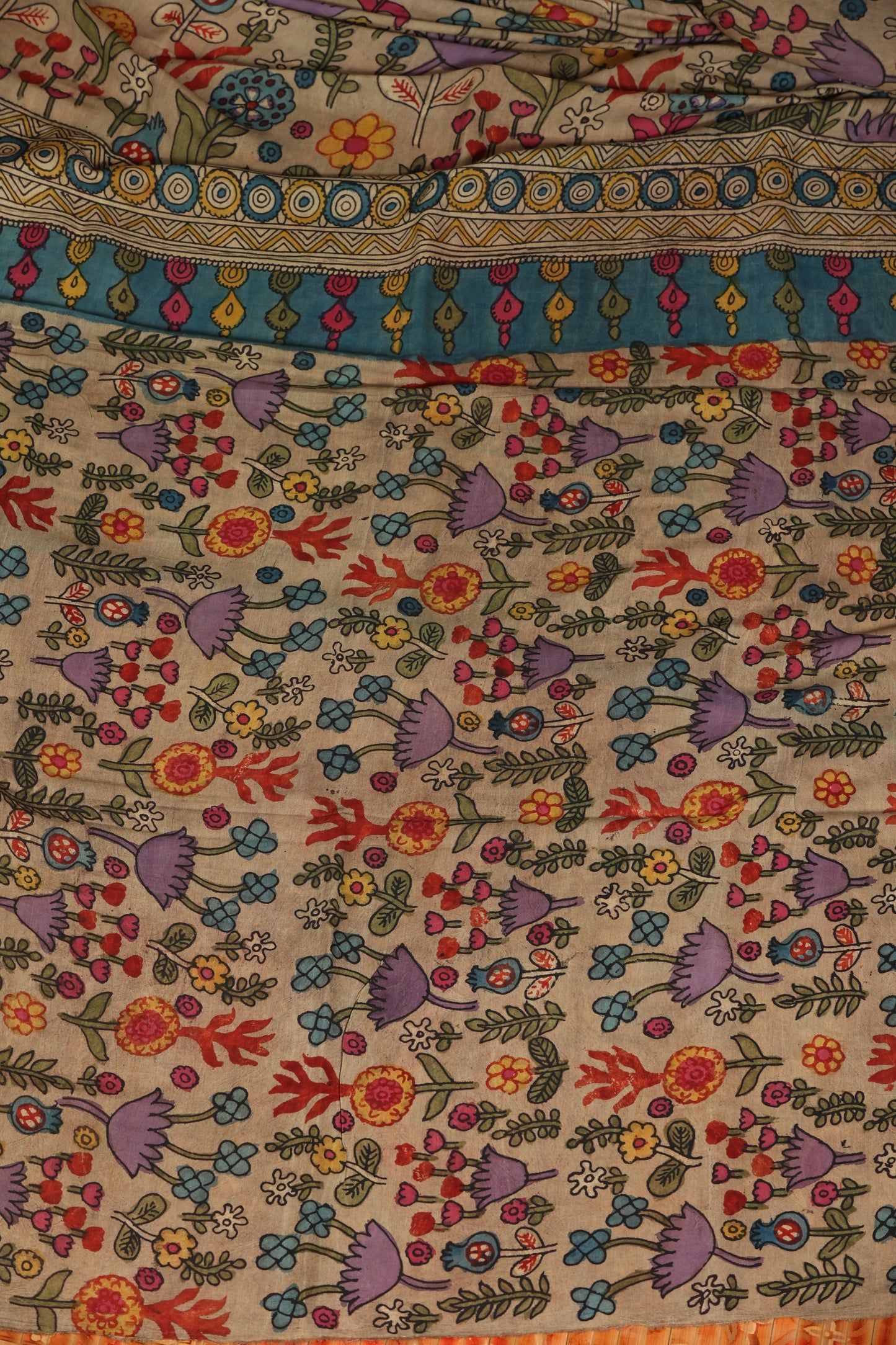 Contemporary Silkcotton Penkalamkari sarees