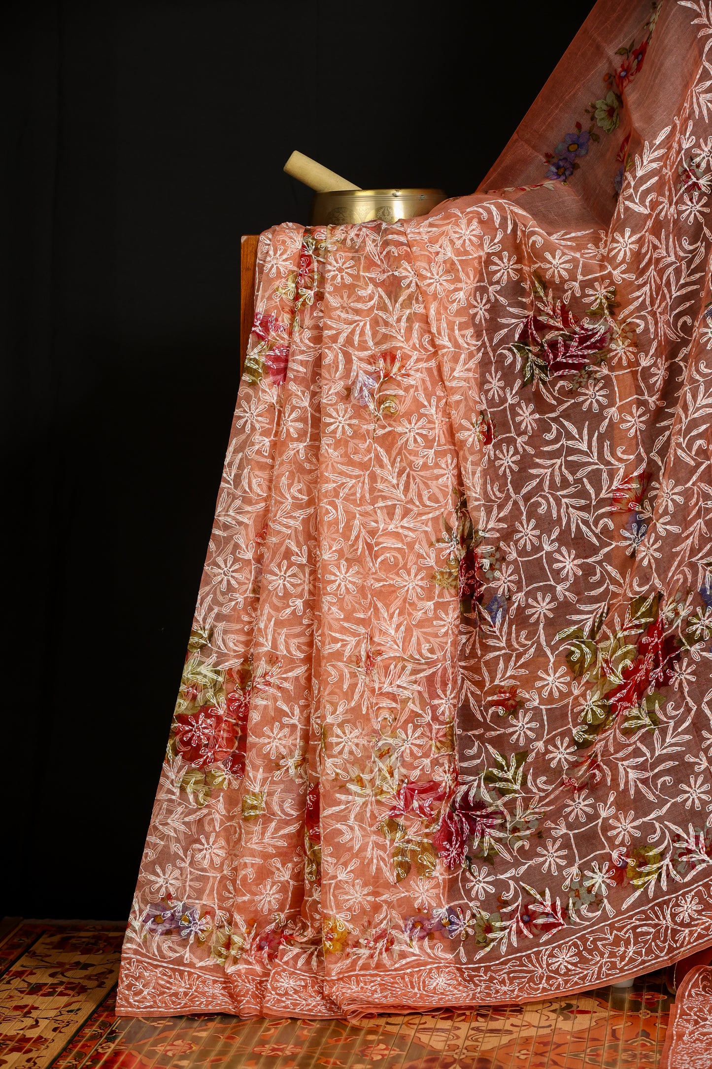 Organza tepchi chikanari with digital print