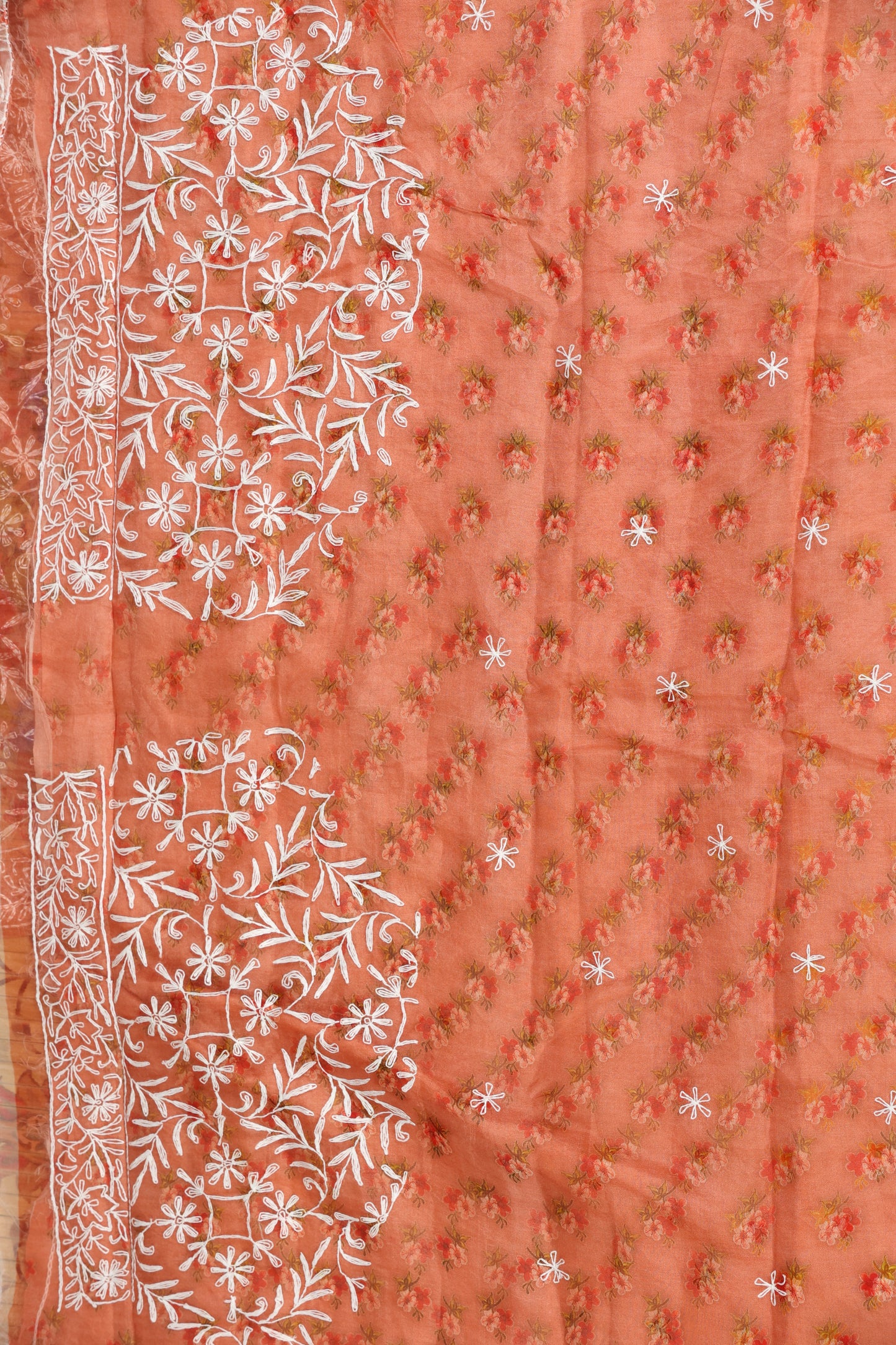 Organza tepchi chikanari with digital print
