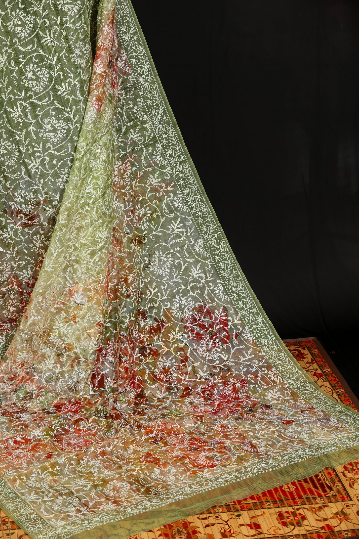 Organza tepchi chikanari with digital print