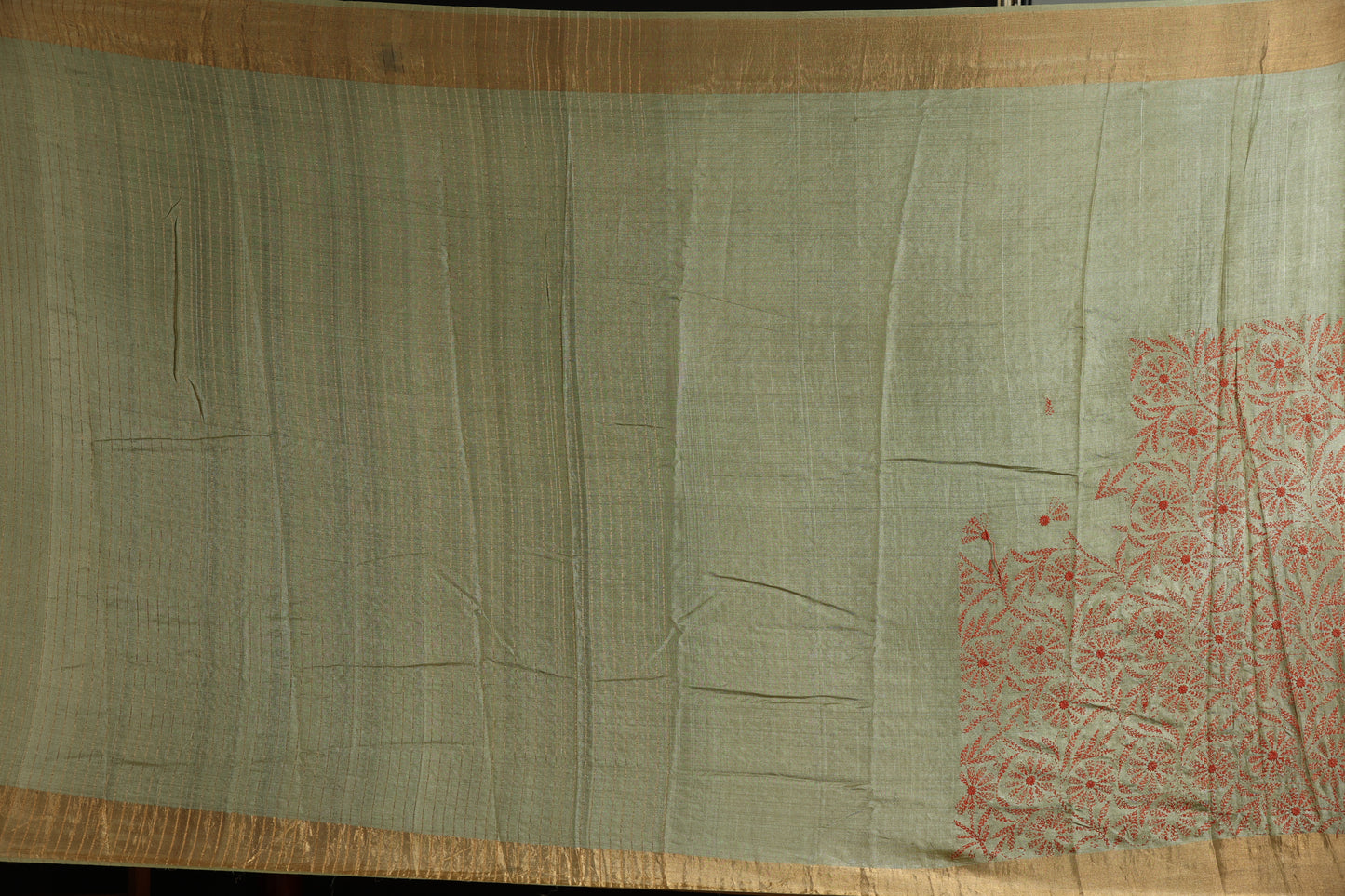 Pure tussar with tepchi chikankari