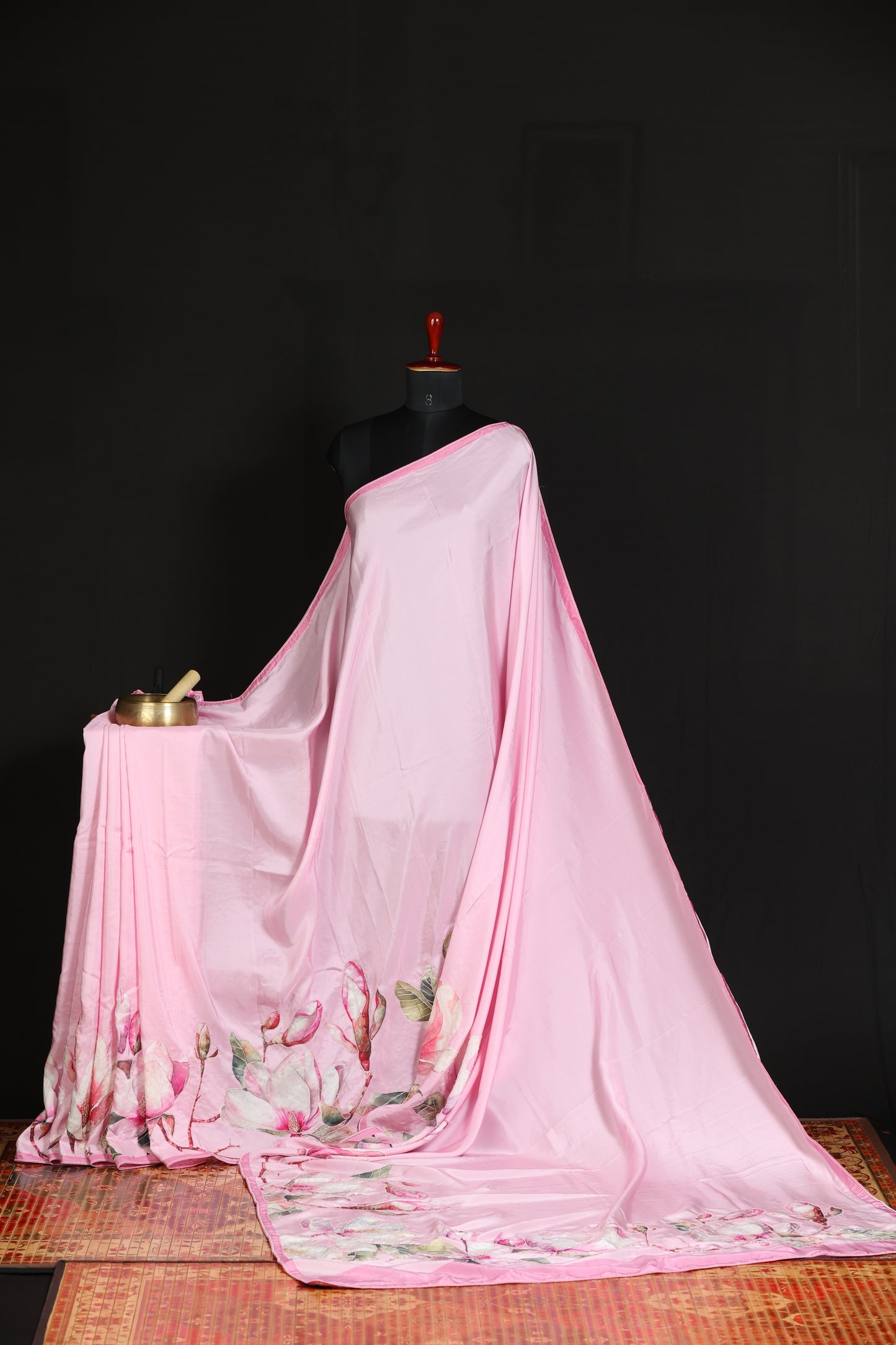 Pure 100gsm satin crepe sarees
