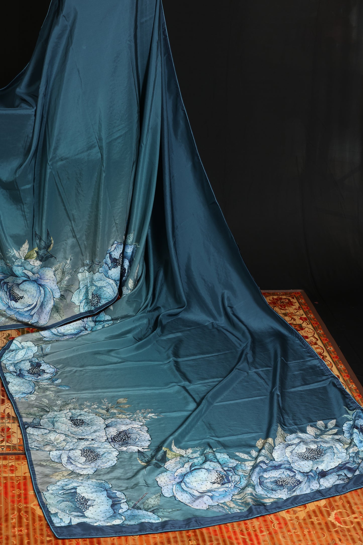 Pure 100gsm satin crepe sarees