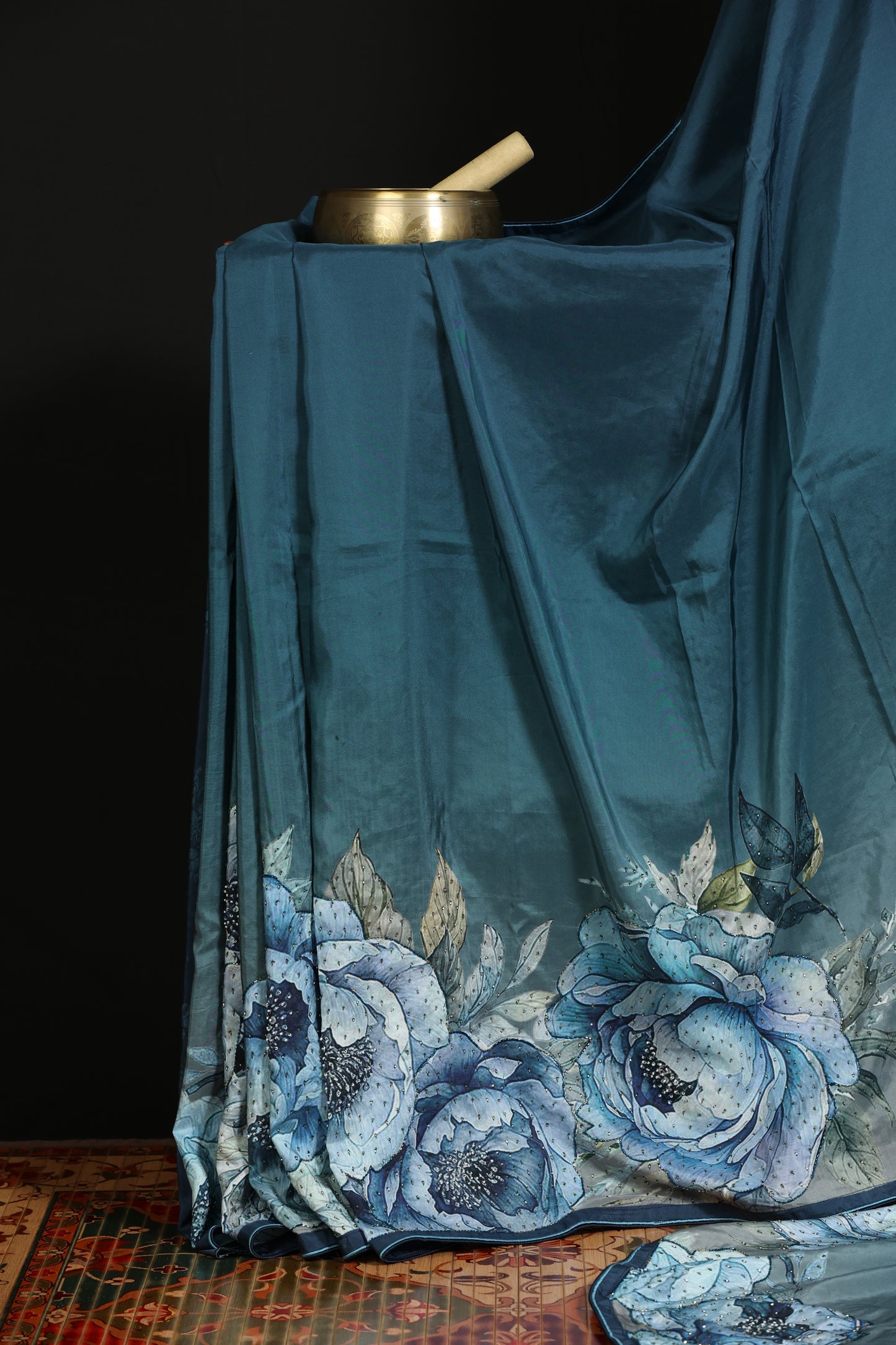Pure 100gsm satin crepe sarees
