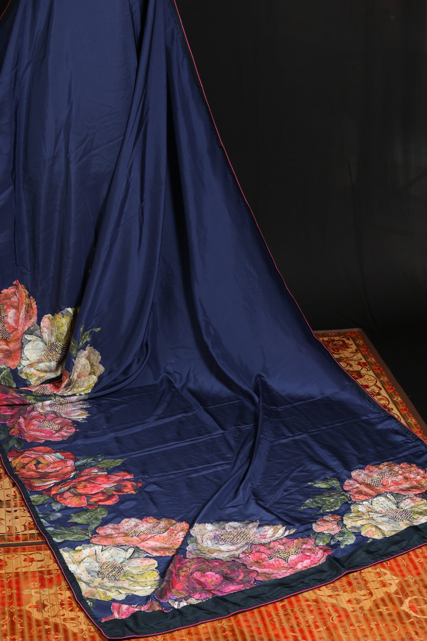 Pure 100gsm satin crepe sarees