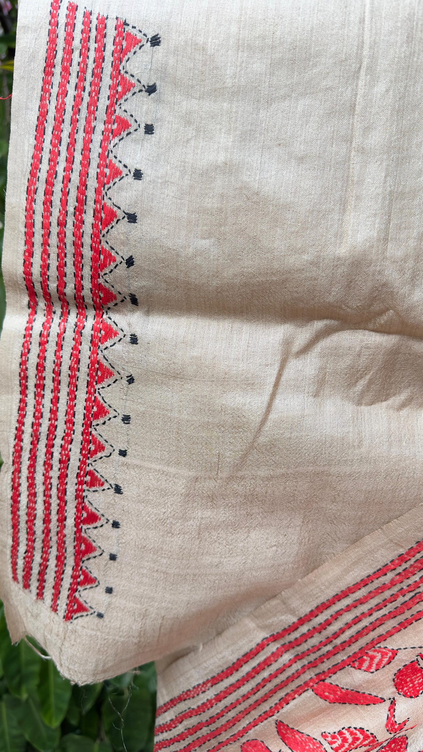 Hand embroidered kantha work sarees