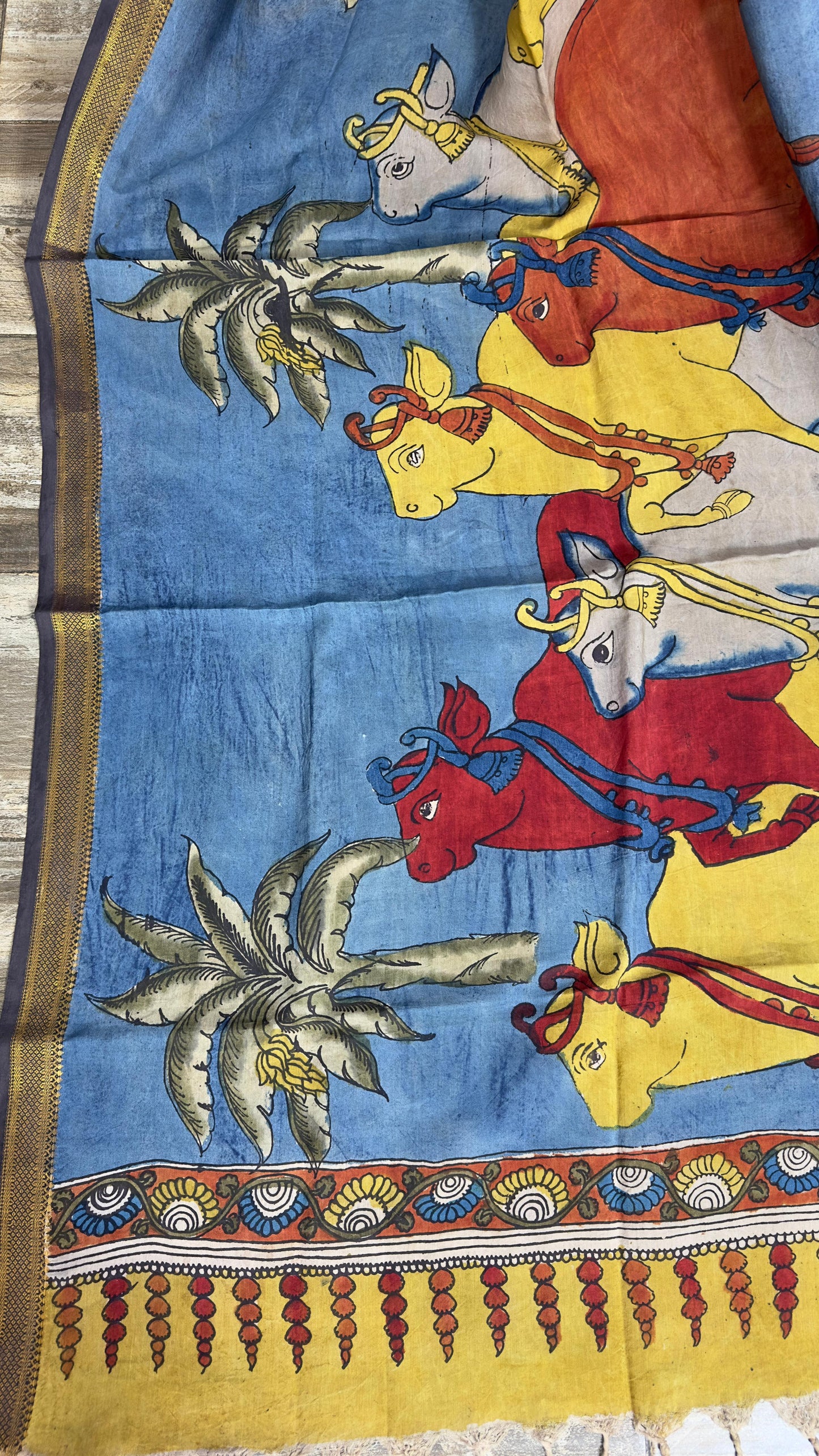 Bangalore Silk Penkalamkari Dupatta