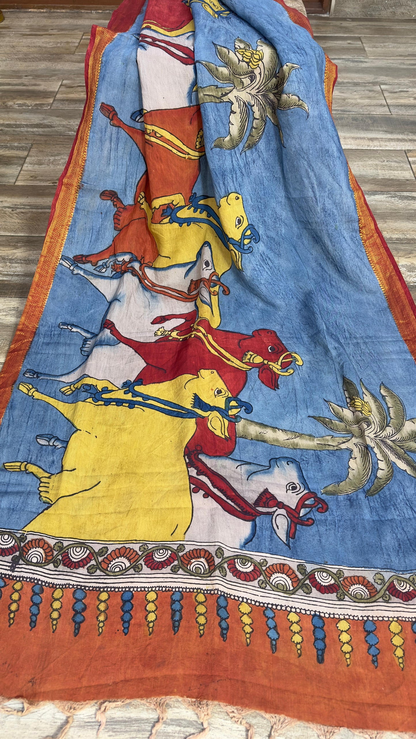 Bangalore Silk Penkalamkari Dupatta