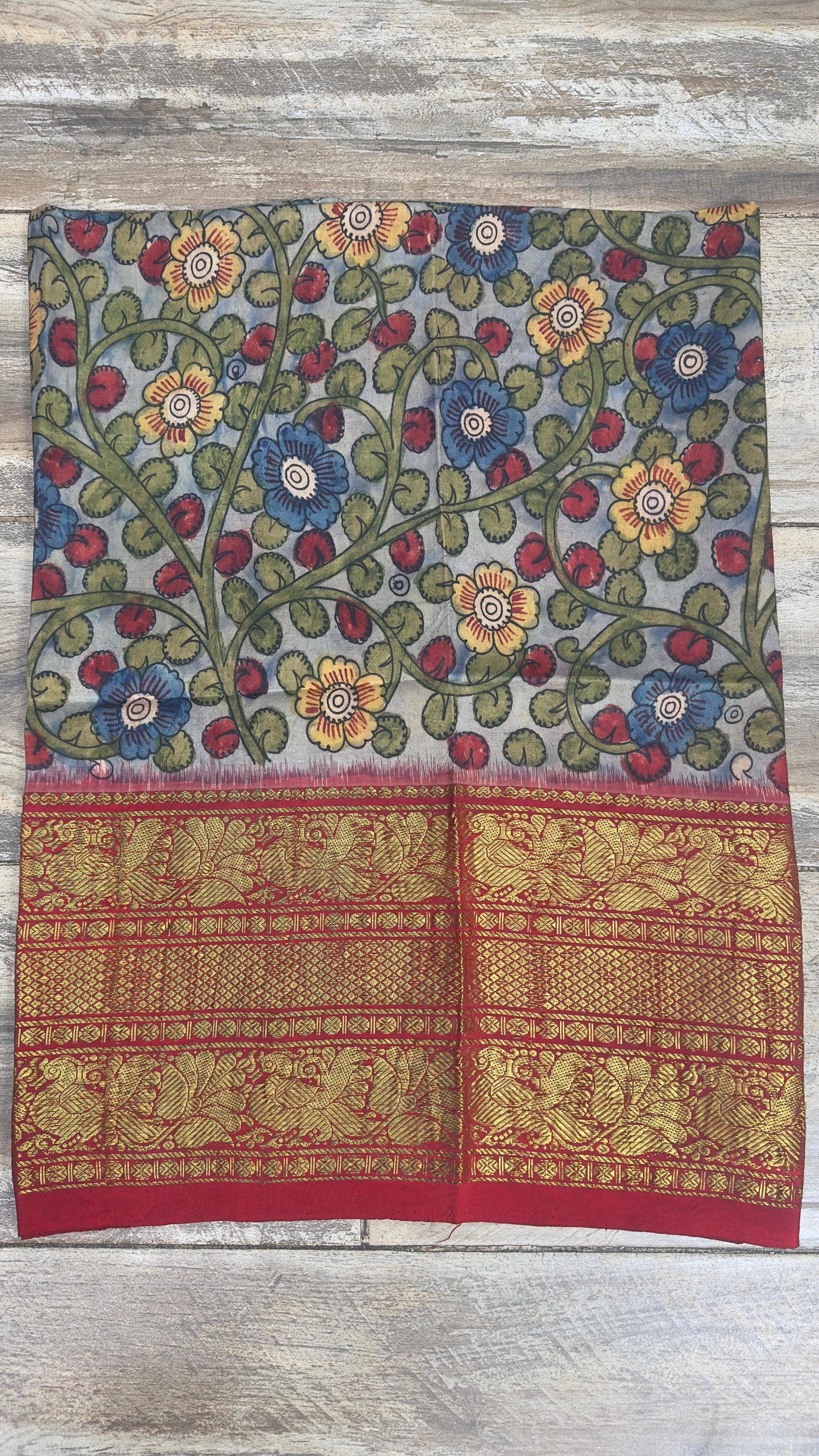 Miniature Penkalamkari Kanchipattu Blouse