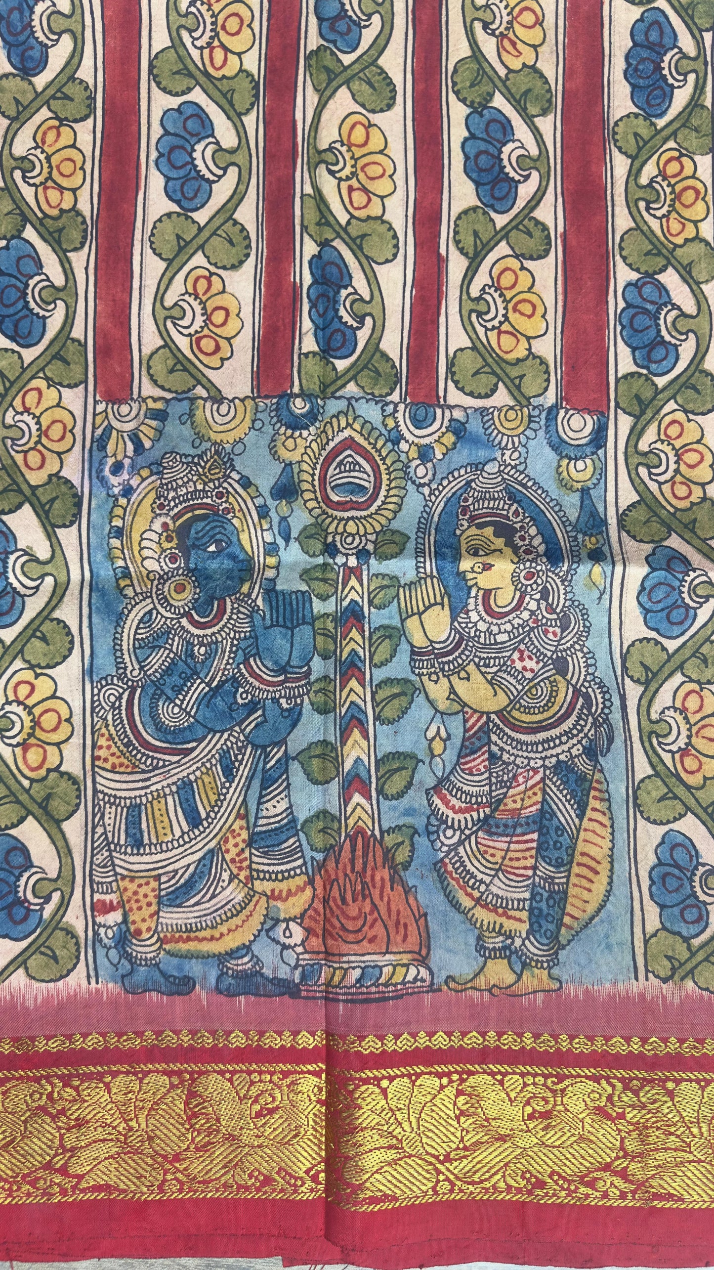 Miniature Penkalamkari Kanchipattu Blouse