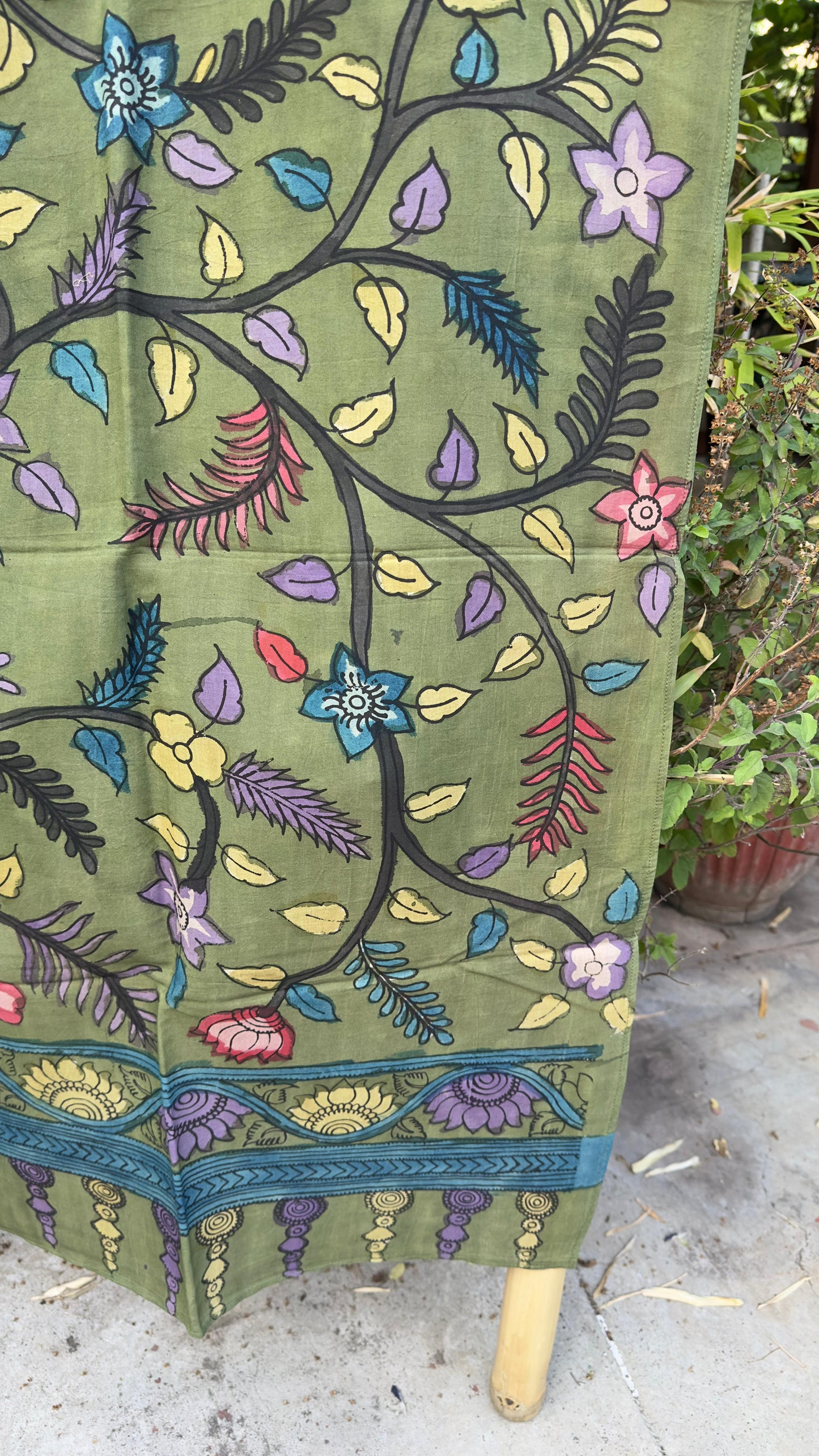 Penkalamkari Silkcotton Stoles