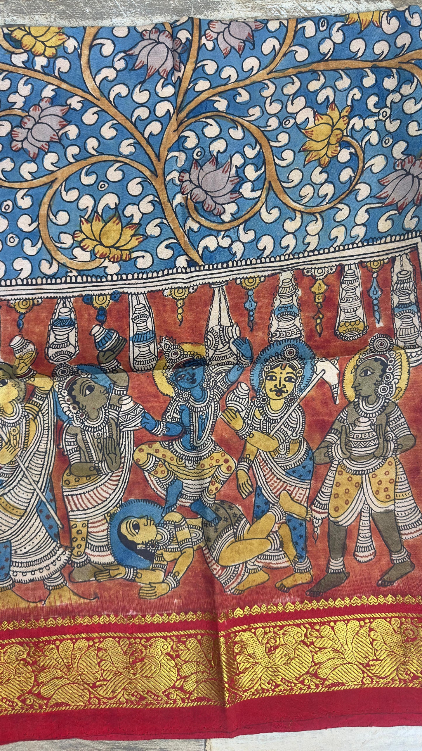 Miniature Penkalamkari Kanchipattu Blouse