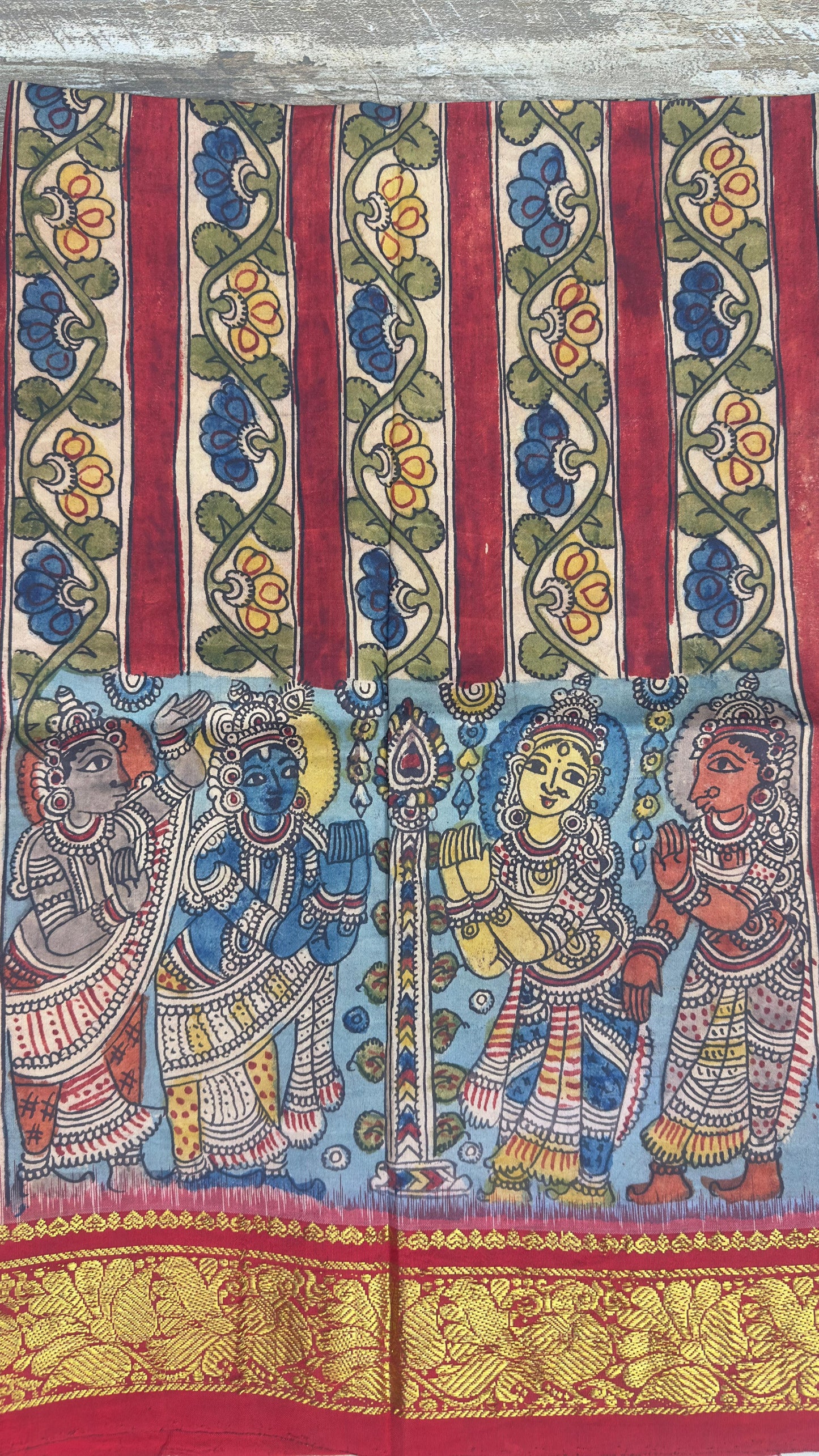 Miniature Penkalamkari Kanchipattu Blouse