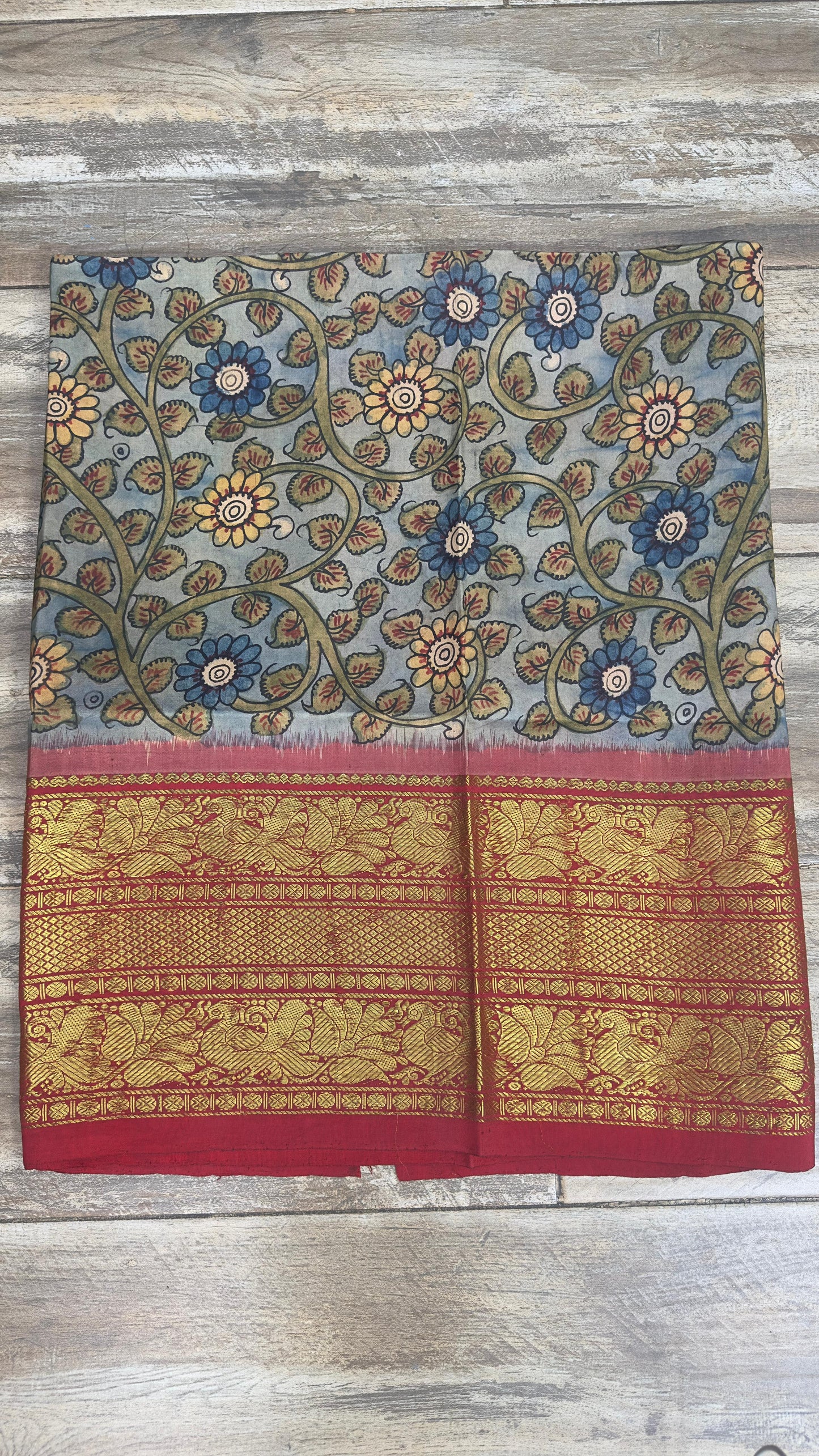 Miniature Penkalamkari Kanchipattu Blouse