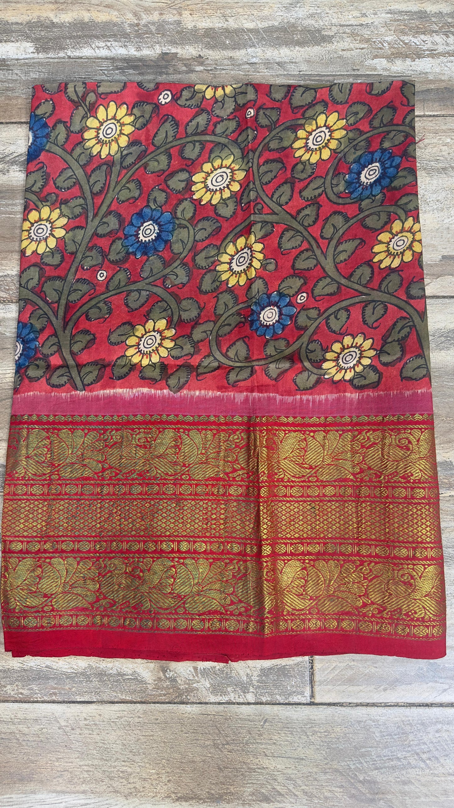 Miniature Penkalamkari Kanchipattu Blouse