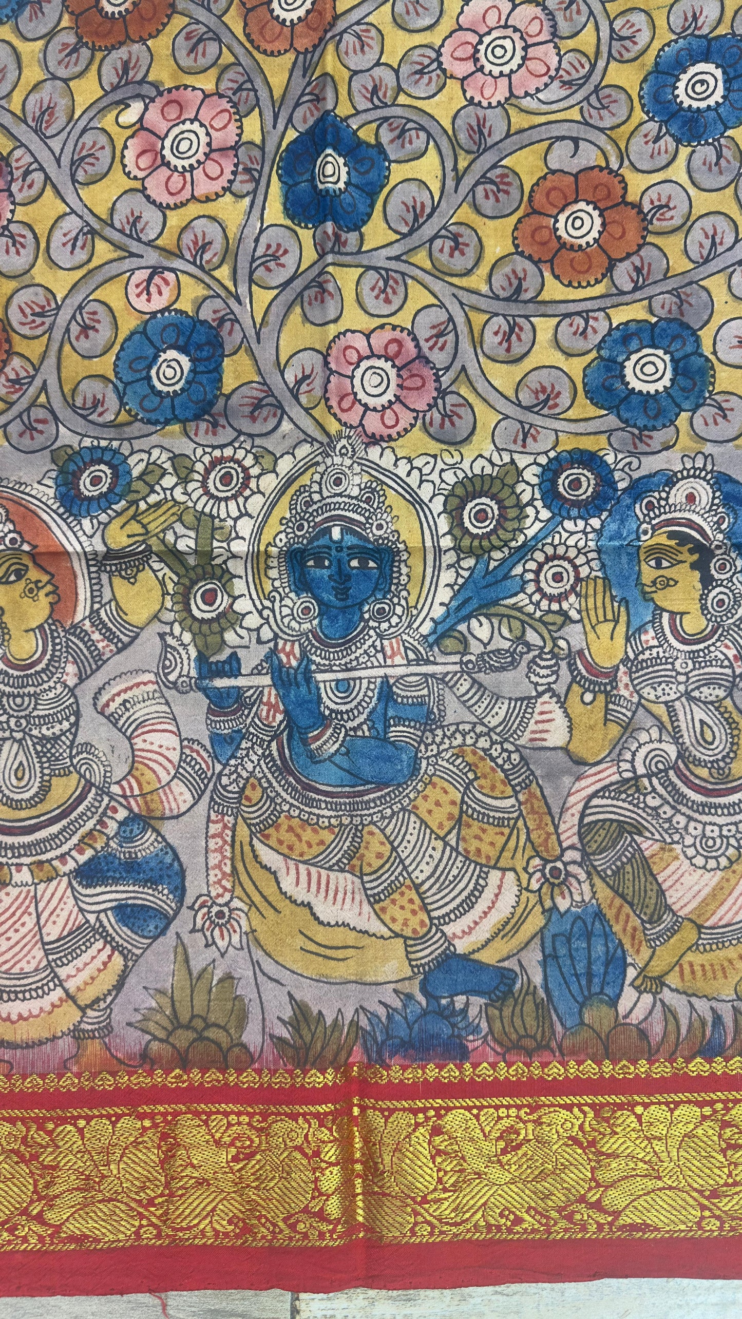 Miniature Penkalamkari Kanchipattu Blouse