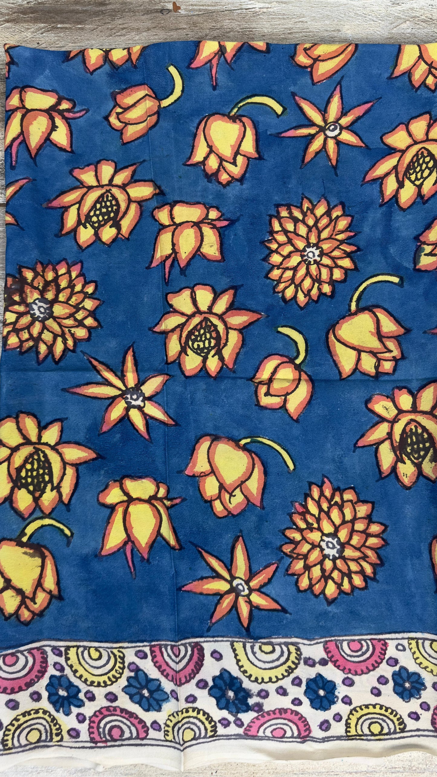 Penkalamkari pure silk blouse material