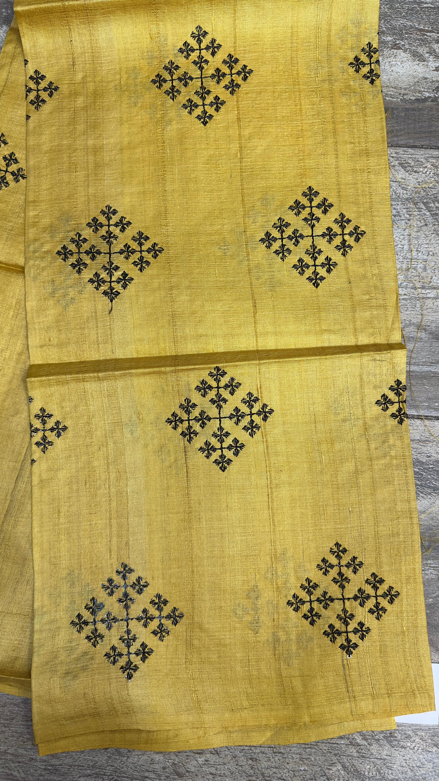 Pure silk tussar embroidered blouse