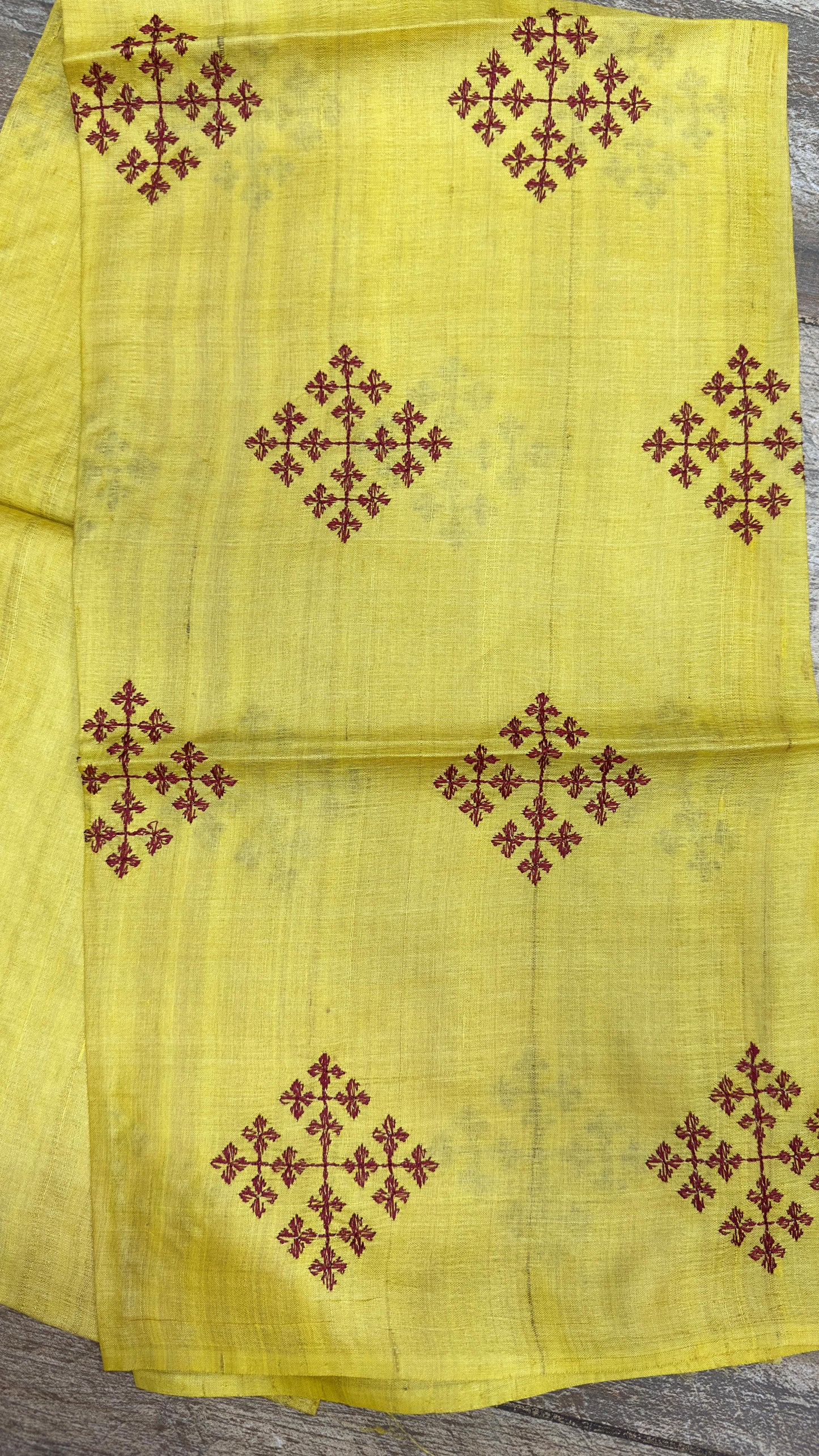 Pure silk tussar embroidered blouse