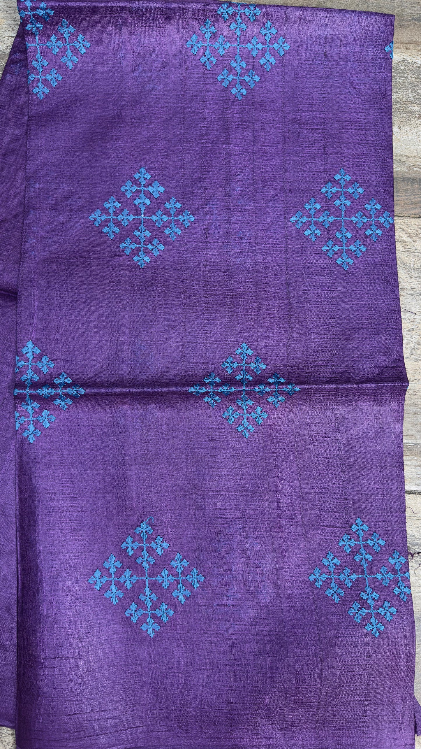 Pure silk tussar embroidered blouse