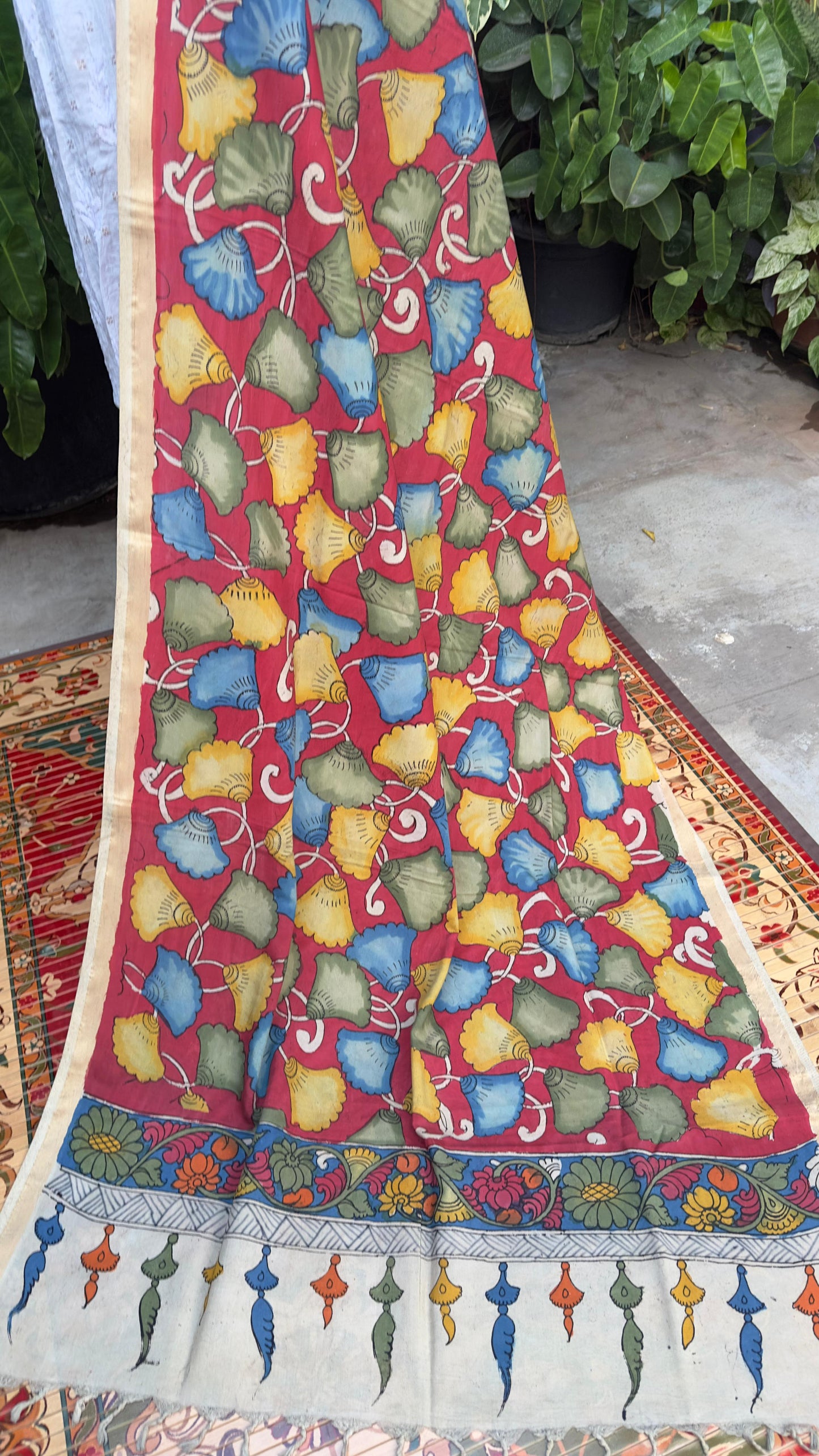 Bangalore Silk Penkalamkari Dupatta