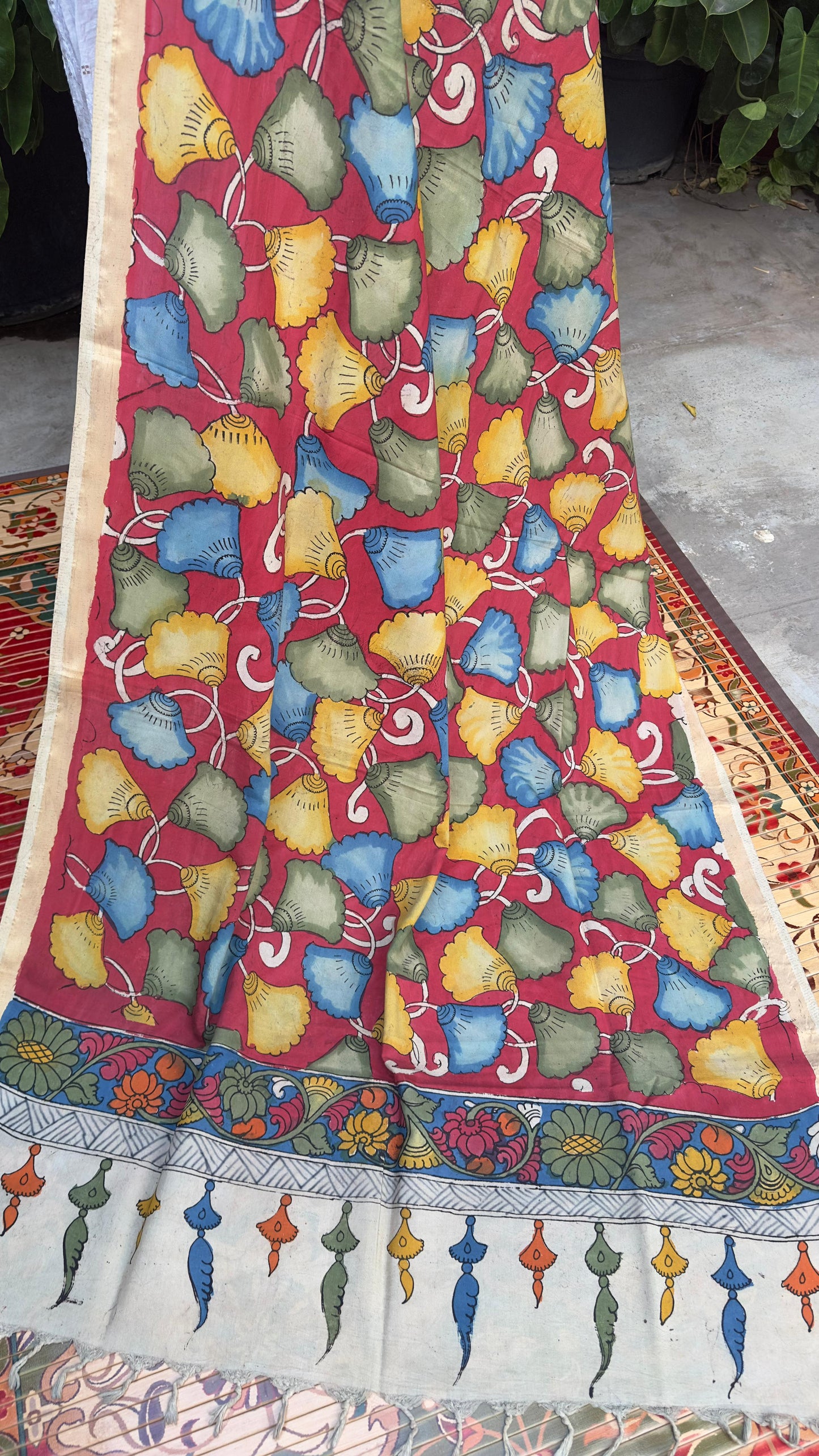 Bangalore Silk Penkalamkari Dupatta