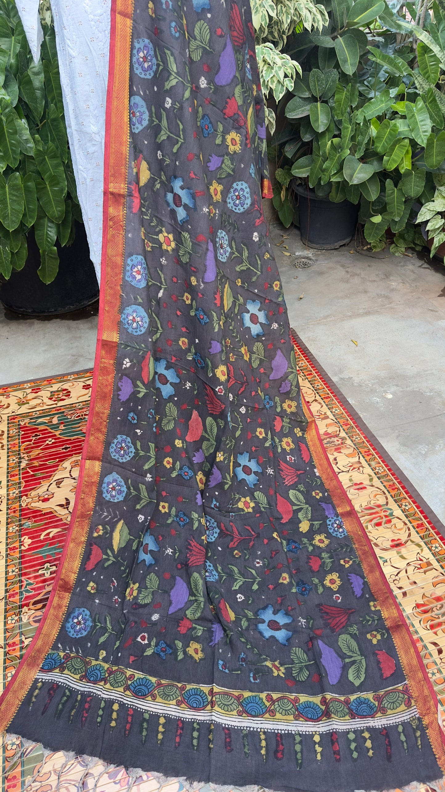 Bangalore Silk Penkalamkari Dupatta