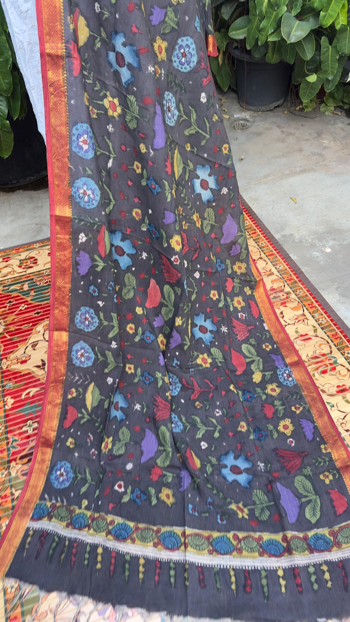Bangalore Silk Penkalamkari Dupatta