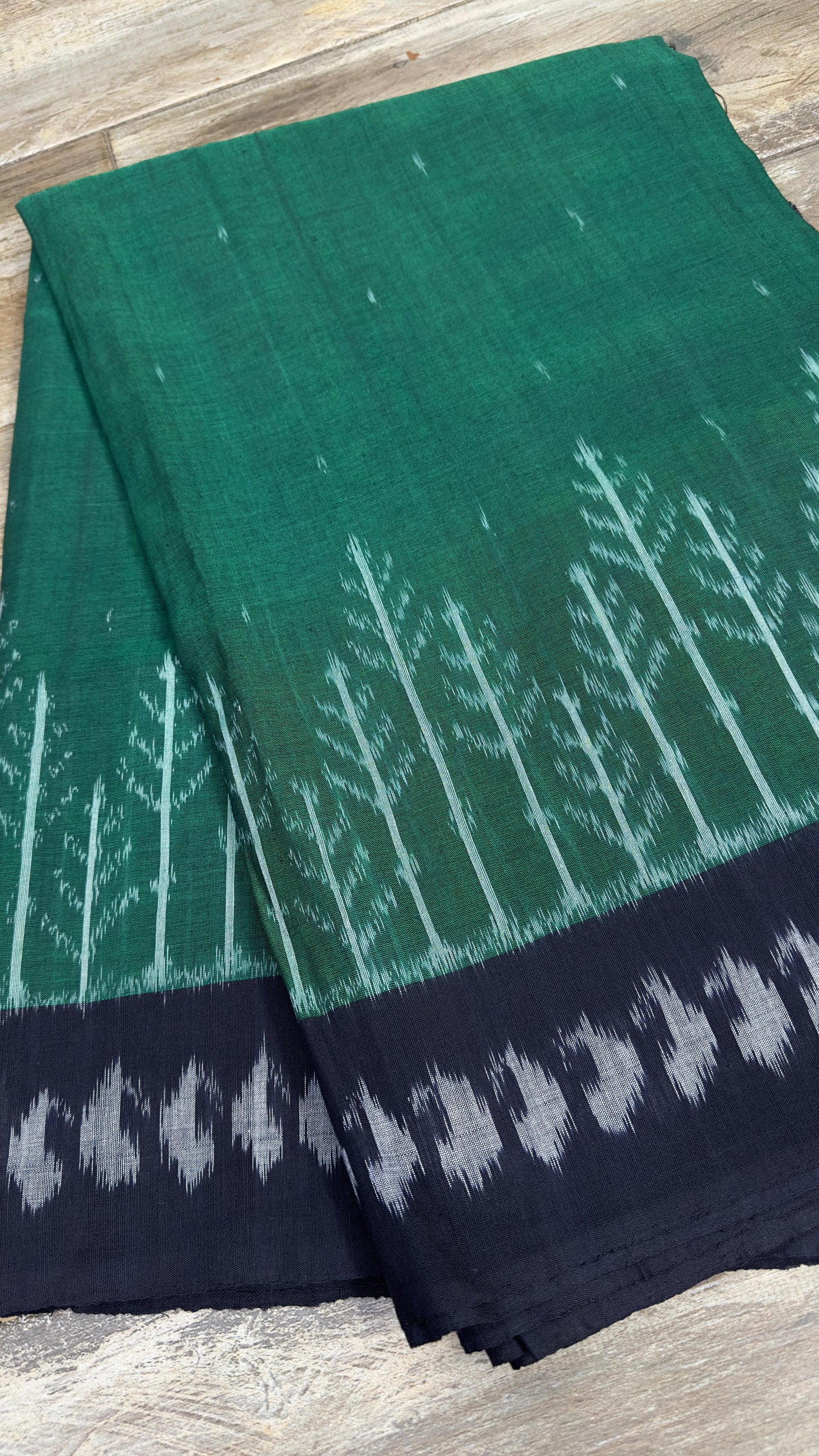 Ikkat cotton sarees with our exclusive semi stitched blouses