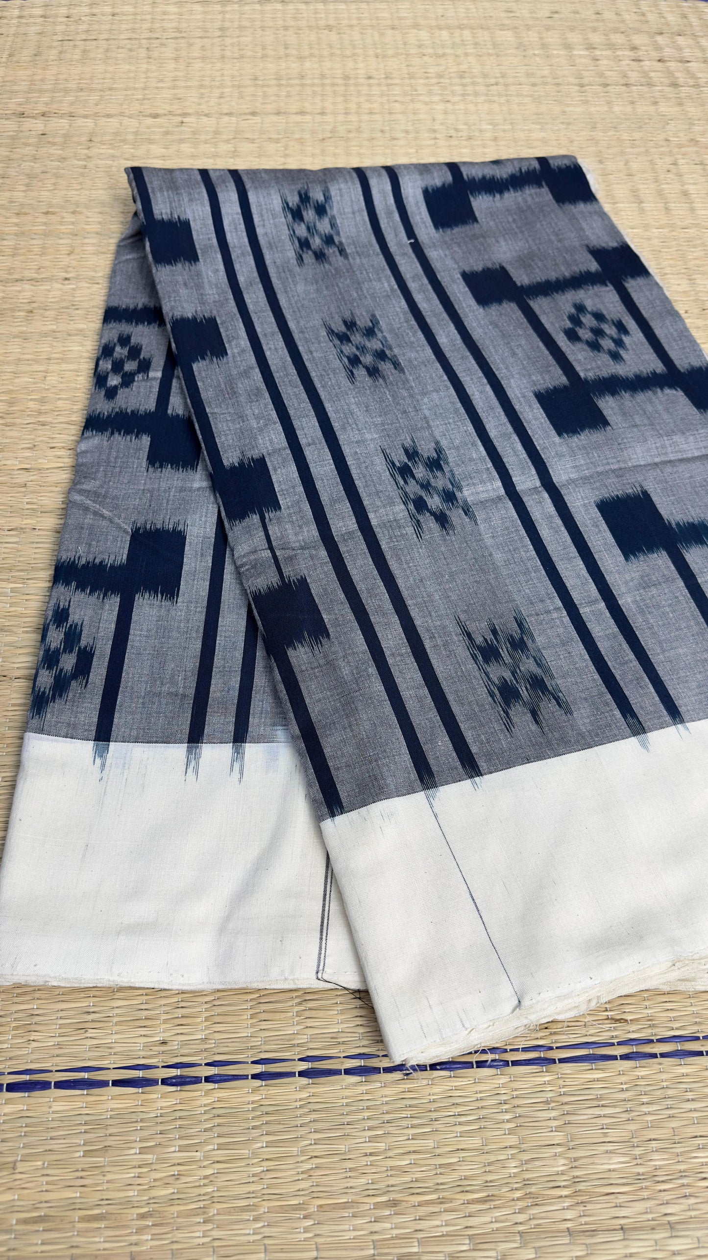 Ikkat cotton saree with our exclusive semi stitched blouses