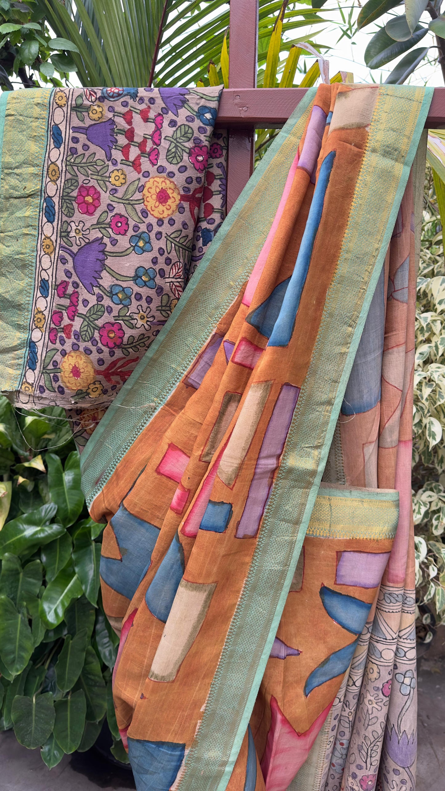 Contemporary Silkcotton Penkalamkari sarees