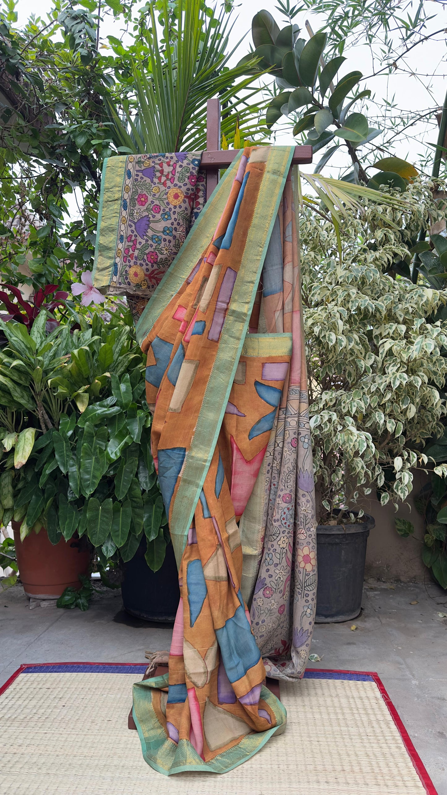Contemporary Silkcotton Penkalamkari sarees