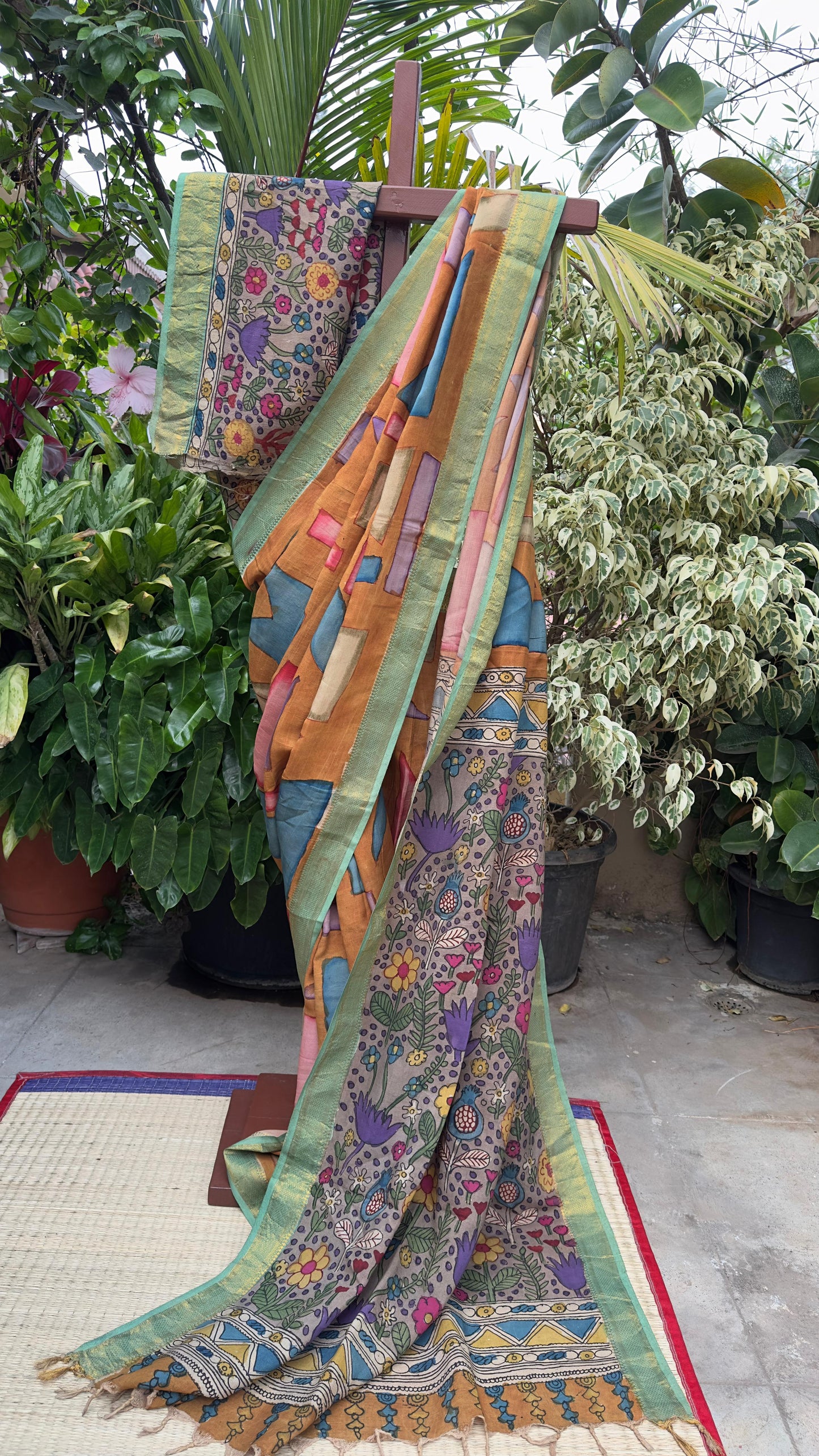 Contemporary Silkcotton Penkalamkari sarees