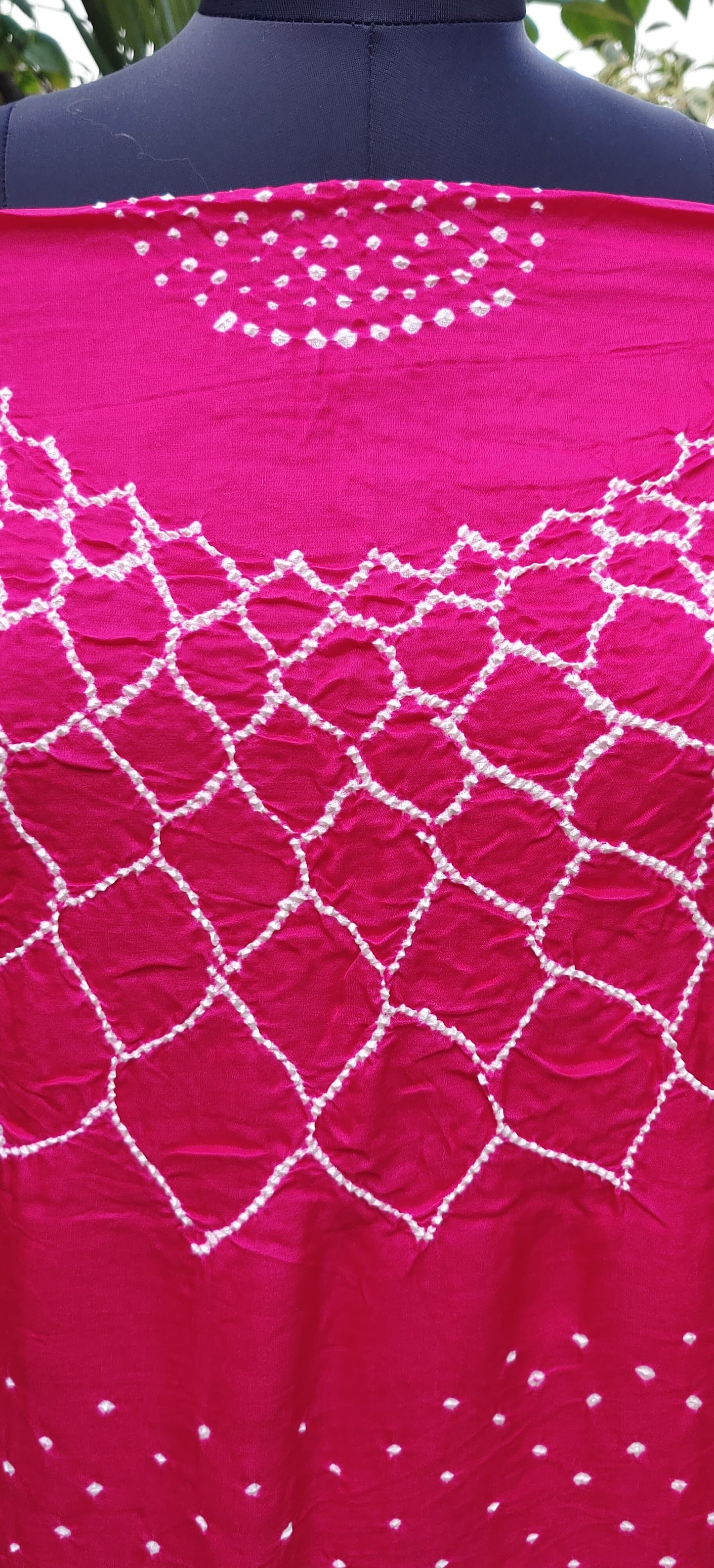 Gajji silk hand knotted bandhej Kurta / Kaftan