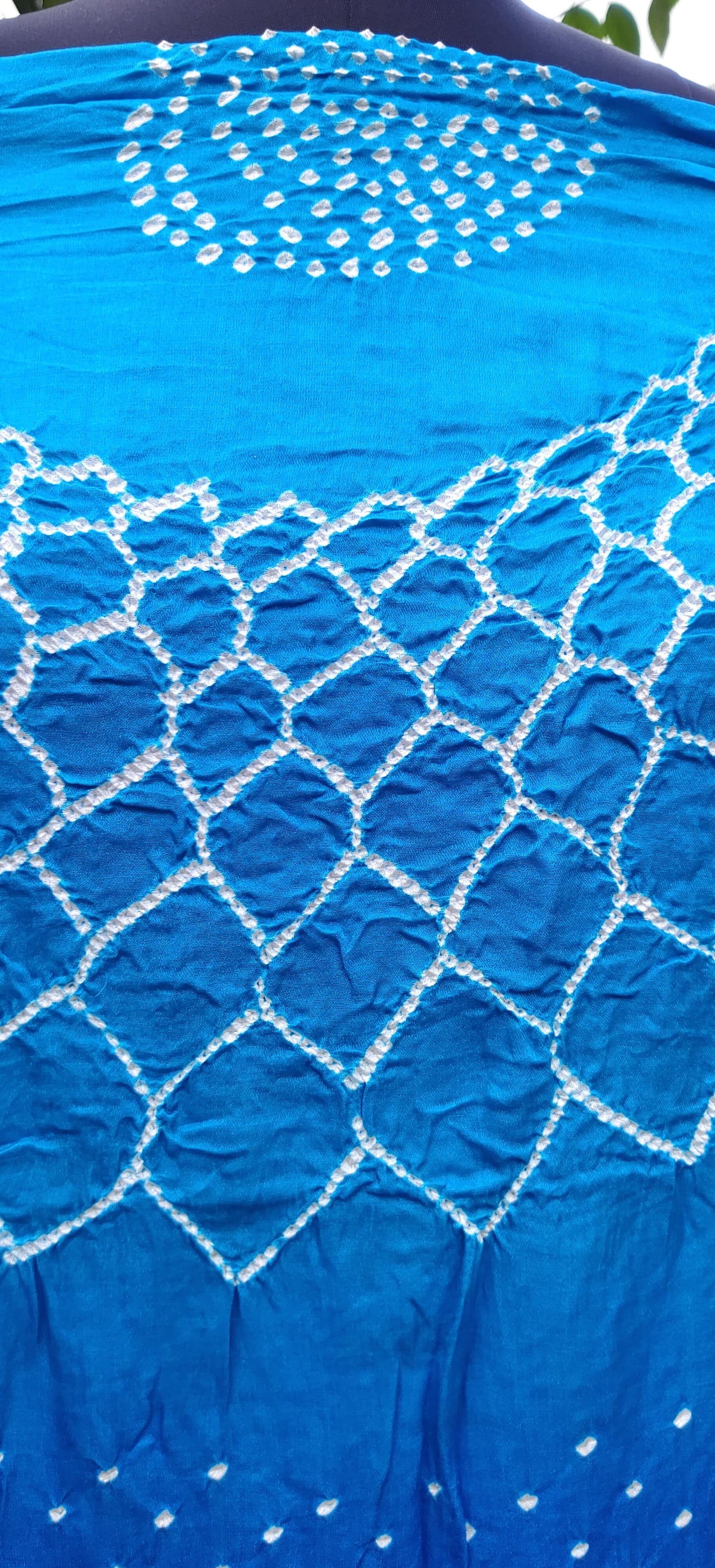 Gajji silk hand knotted bandhej Kurta / Kaftan