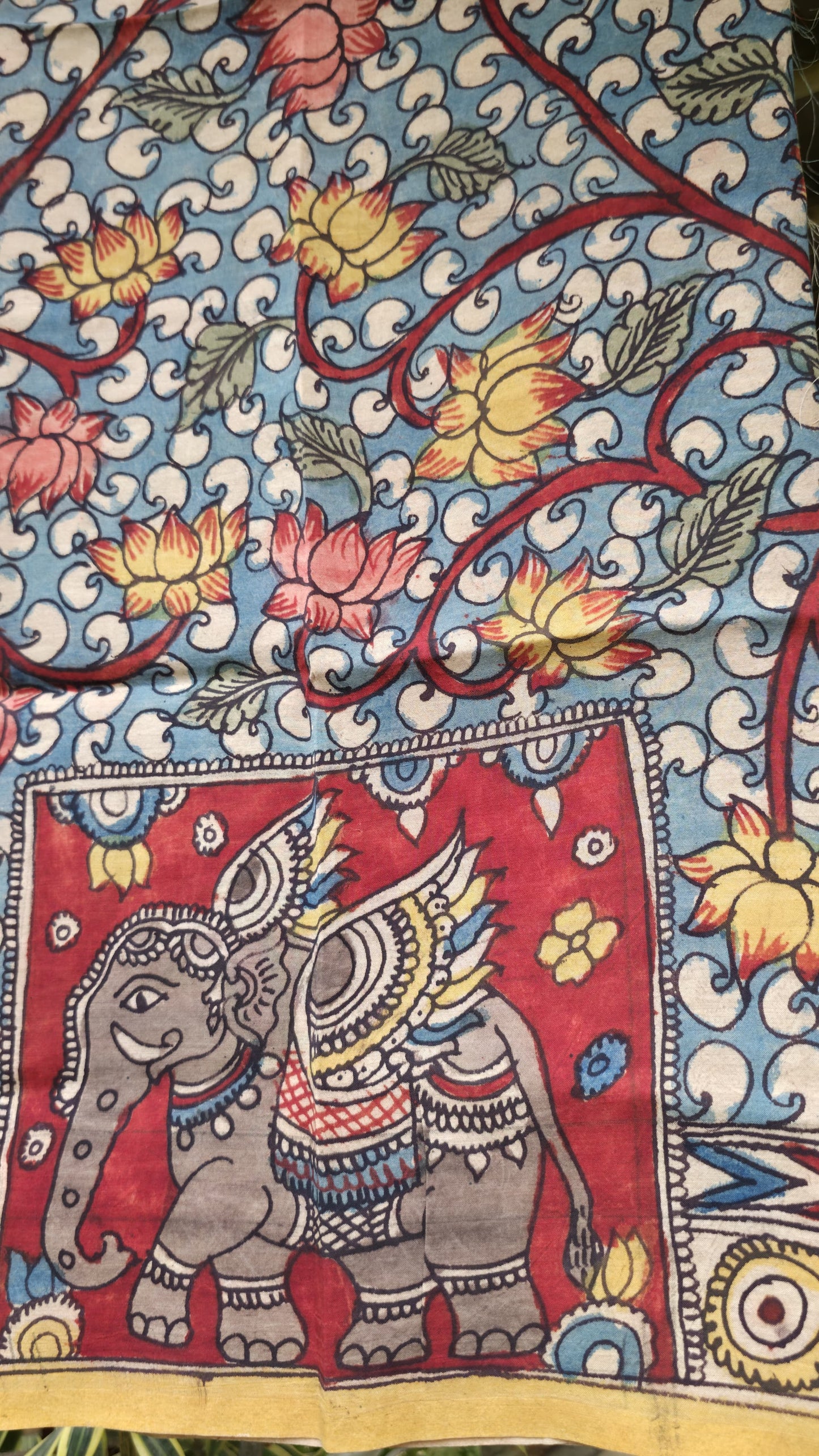 Penkalamkari Pure silkcotton blouse materials
