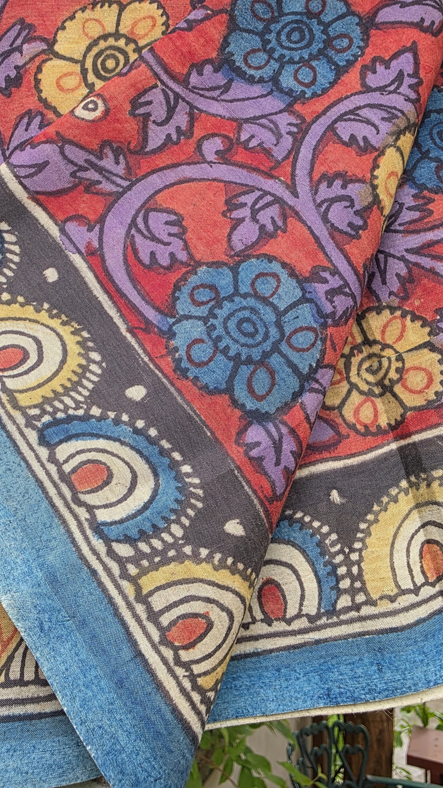Penkalamkari Pure silkcotton blouse materials