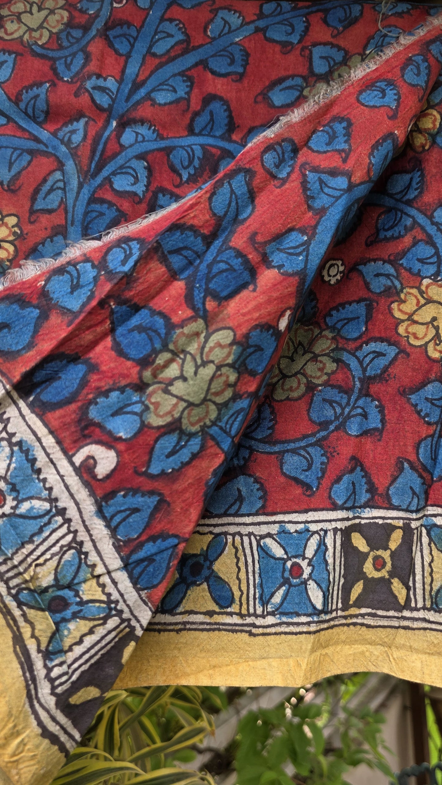 Penkalamkari Pure silkcotton blouse materials