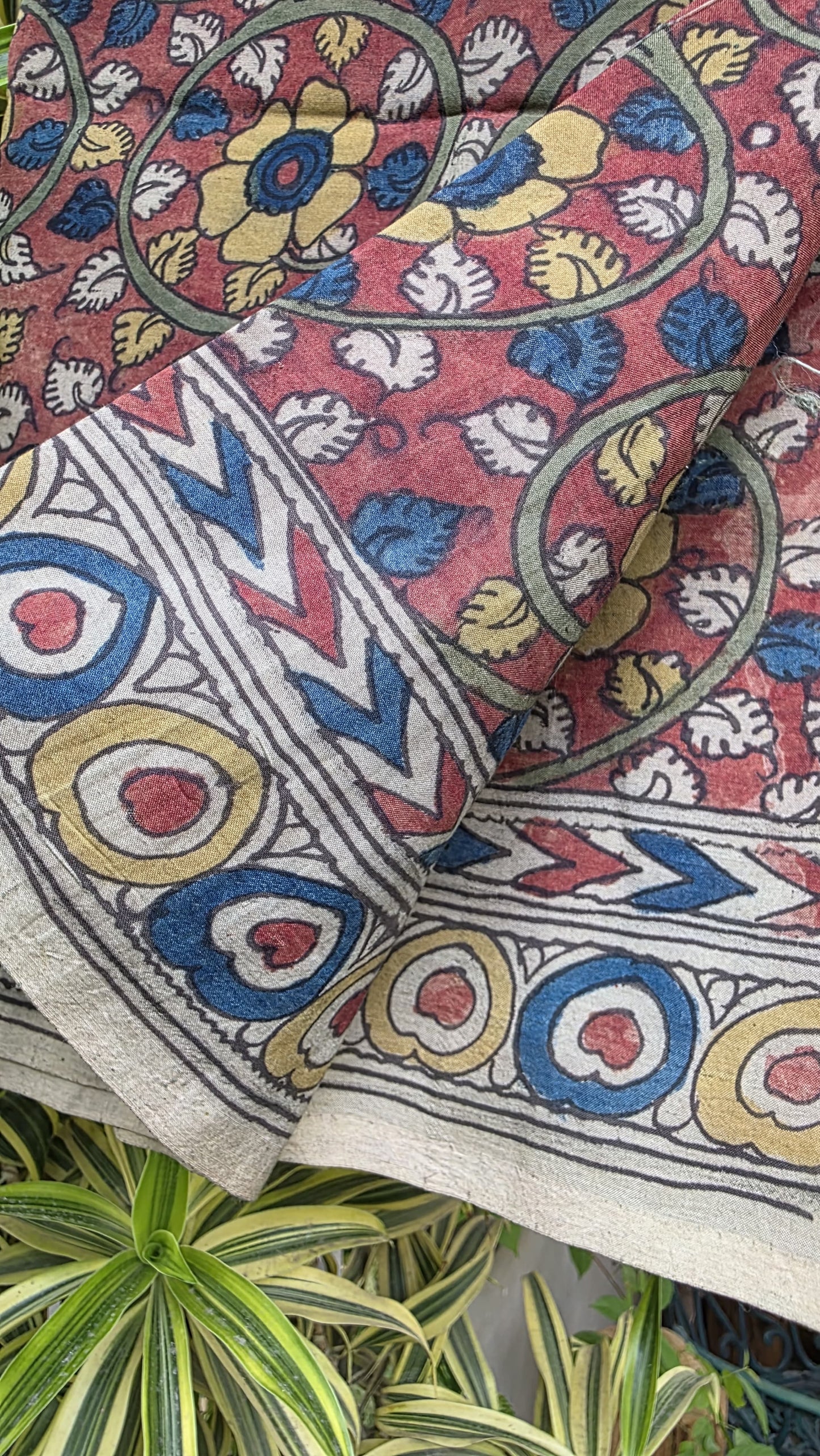 Penkalamkari Pure silkcotton blouse materials