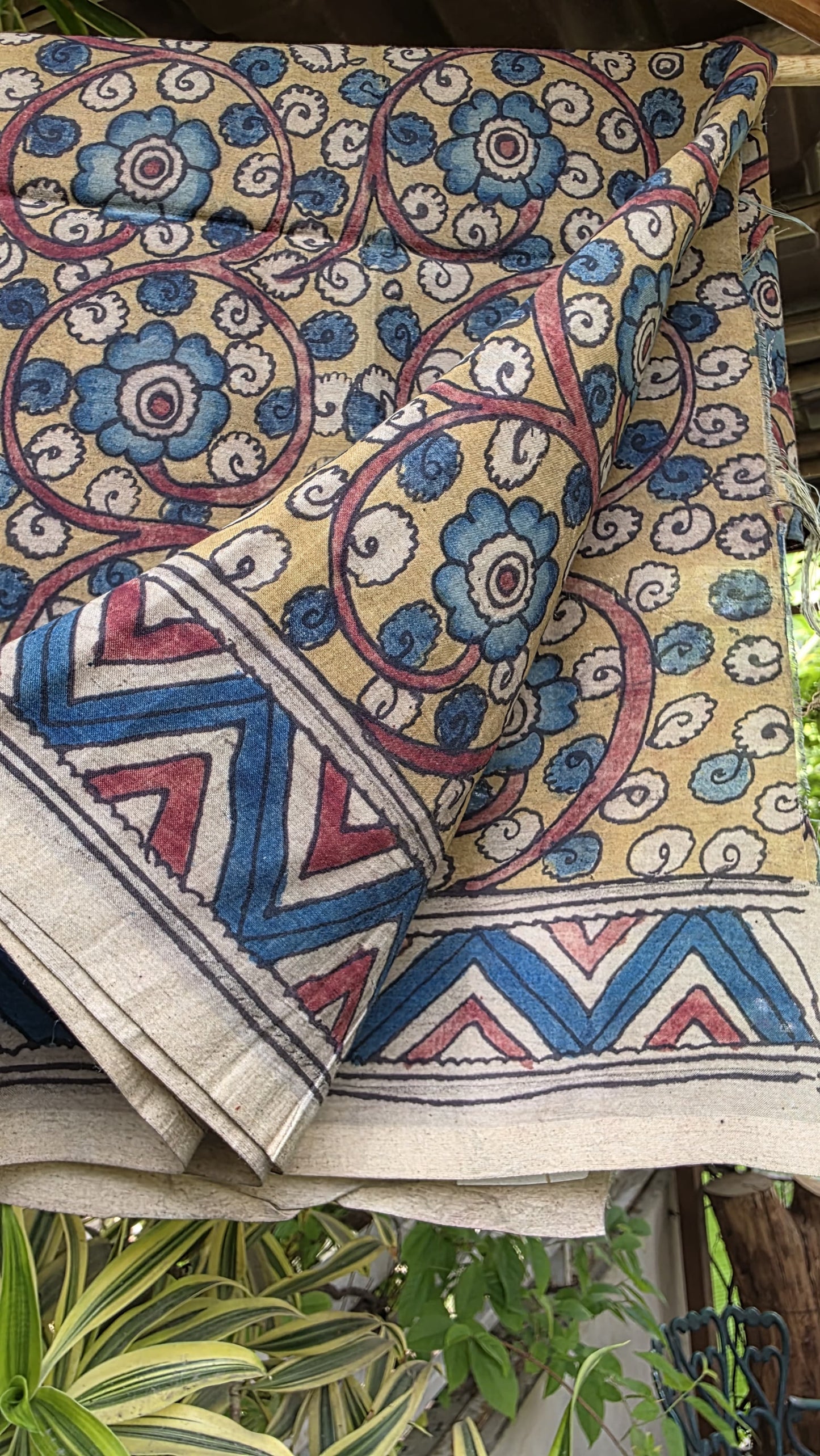 Penkalamkari Pure silkcotton blouse materials