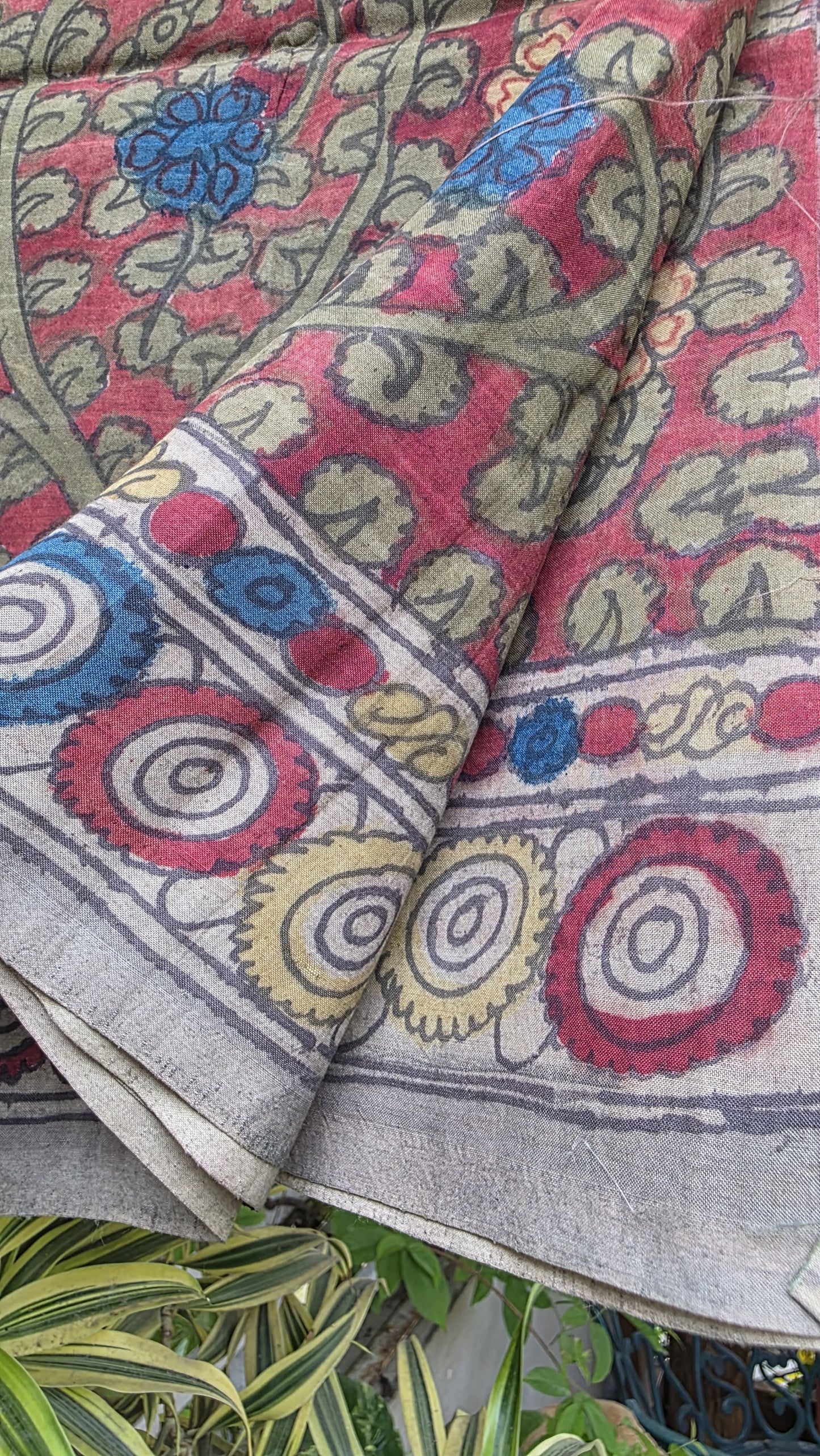 Penkalamkari Pure silkcotton blouse materials