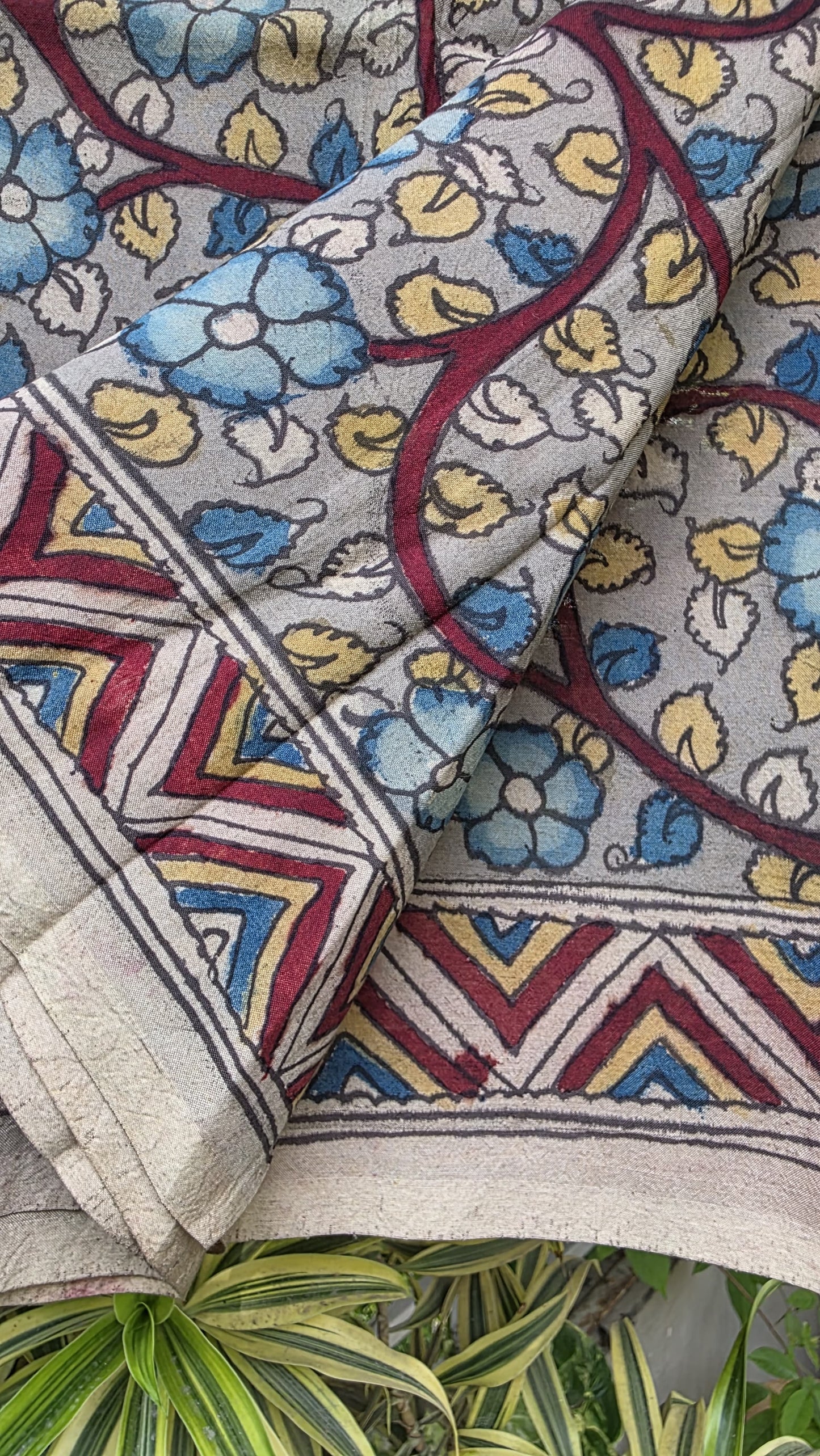 Penkalamkari Pure silkcotton blouse materials