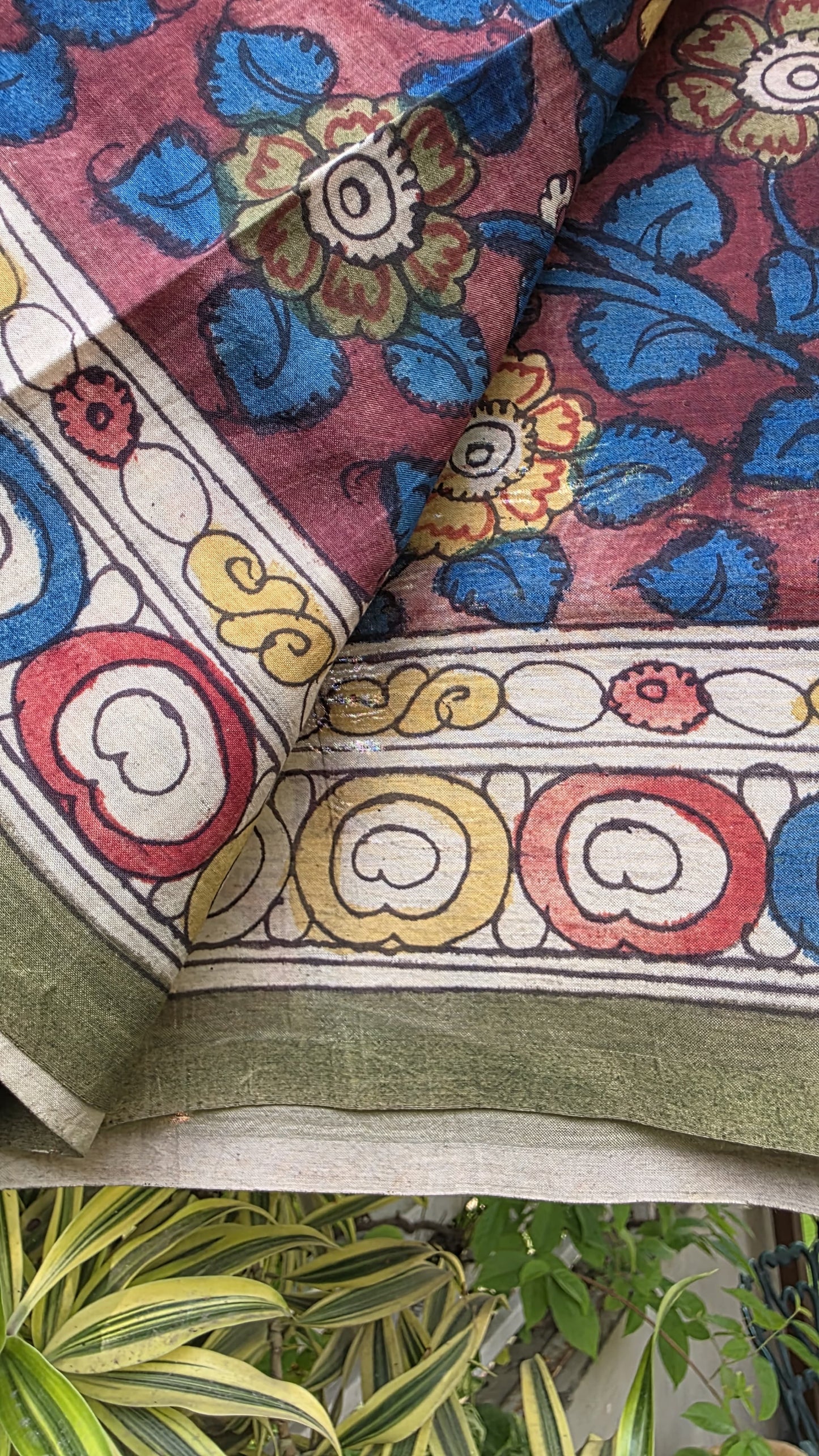 Penkalamkari Pure silkcotton blouse materials