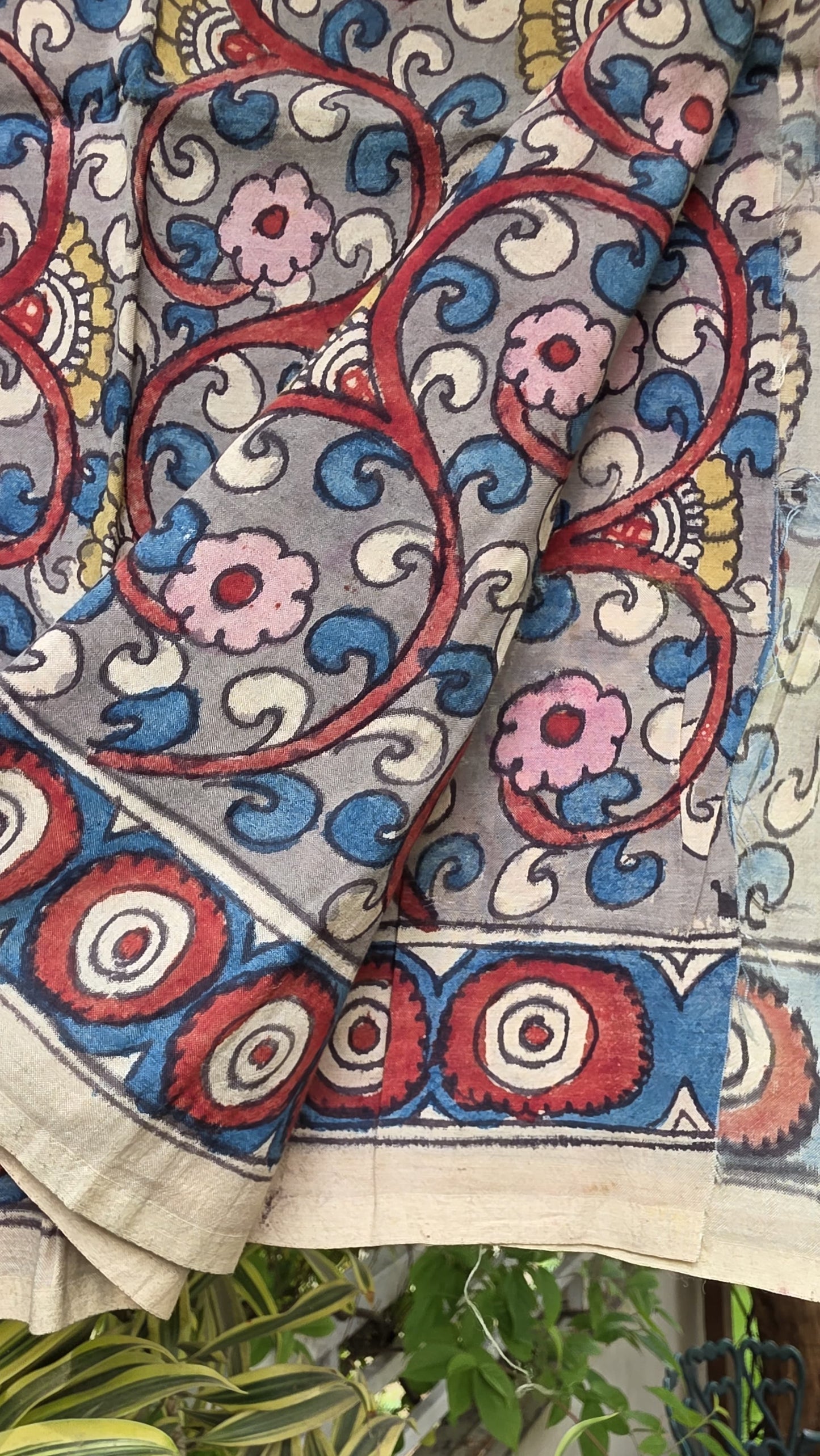 Penkalamkari Pure silkcotton blouse materials