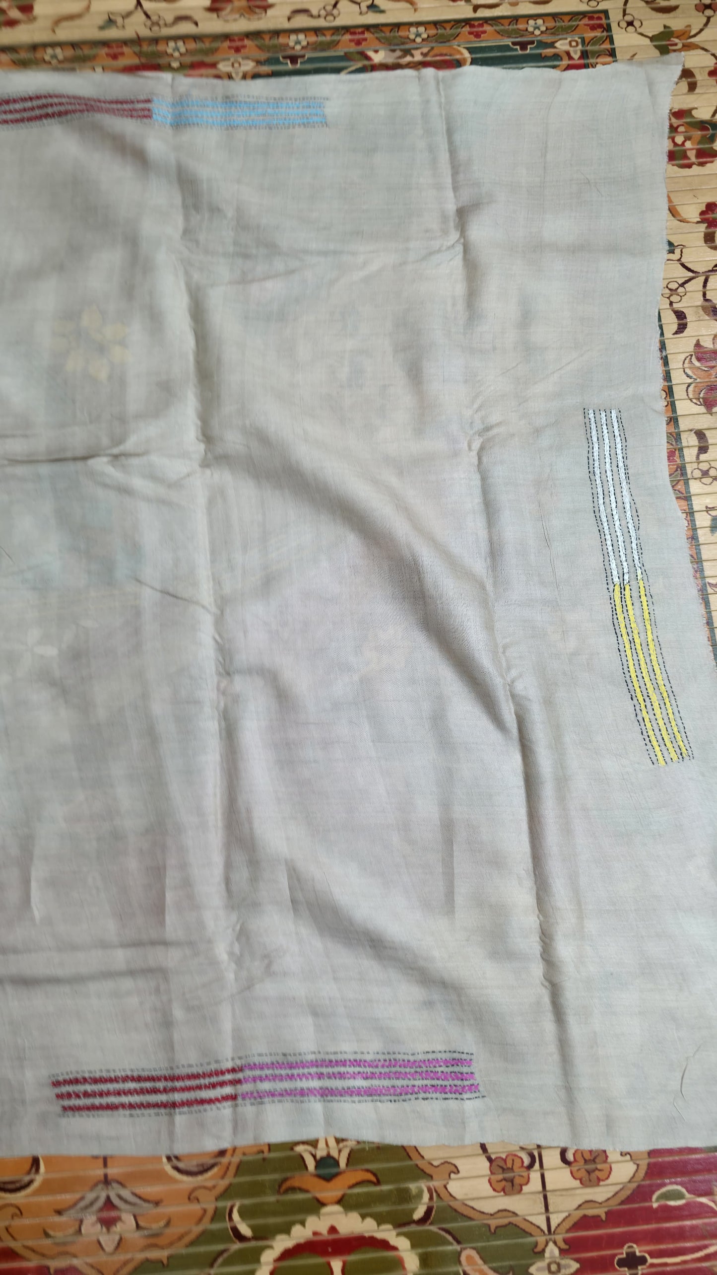 Hand embroidered kantha work sarees