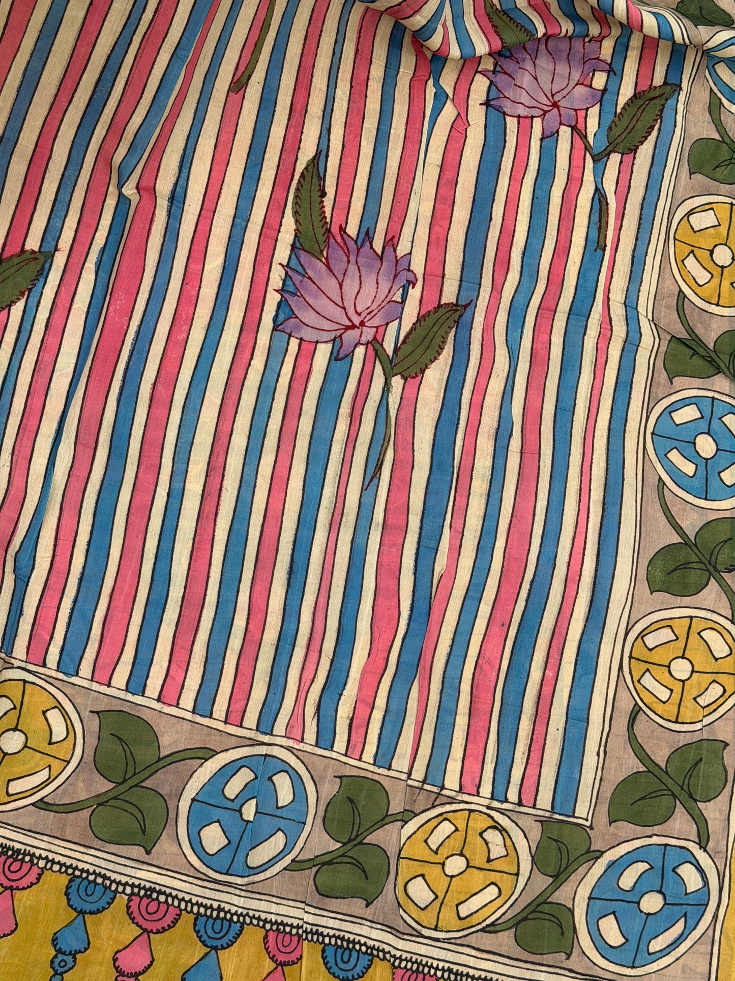 Silkcotton Penkalamkari Dupattas.