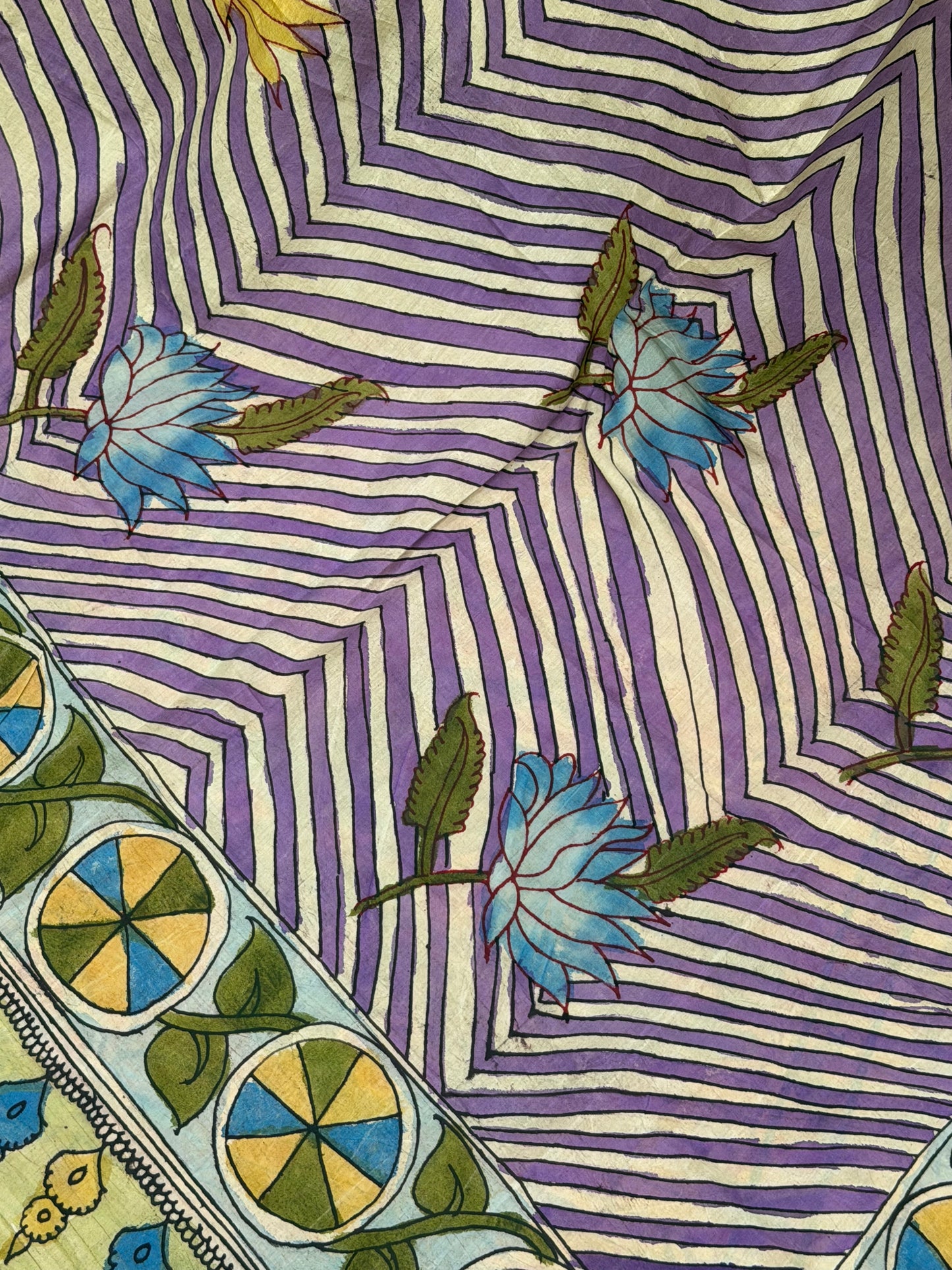 Silkcotton Penkalamkari Dupattas.