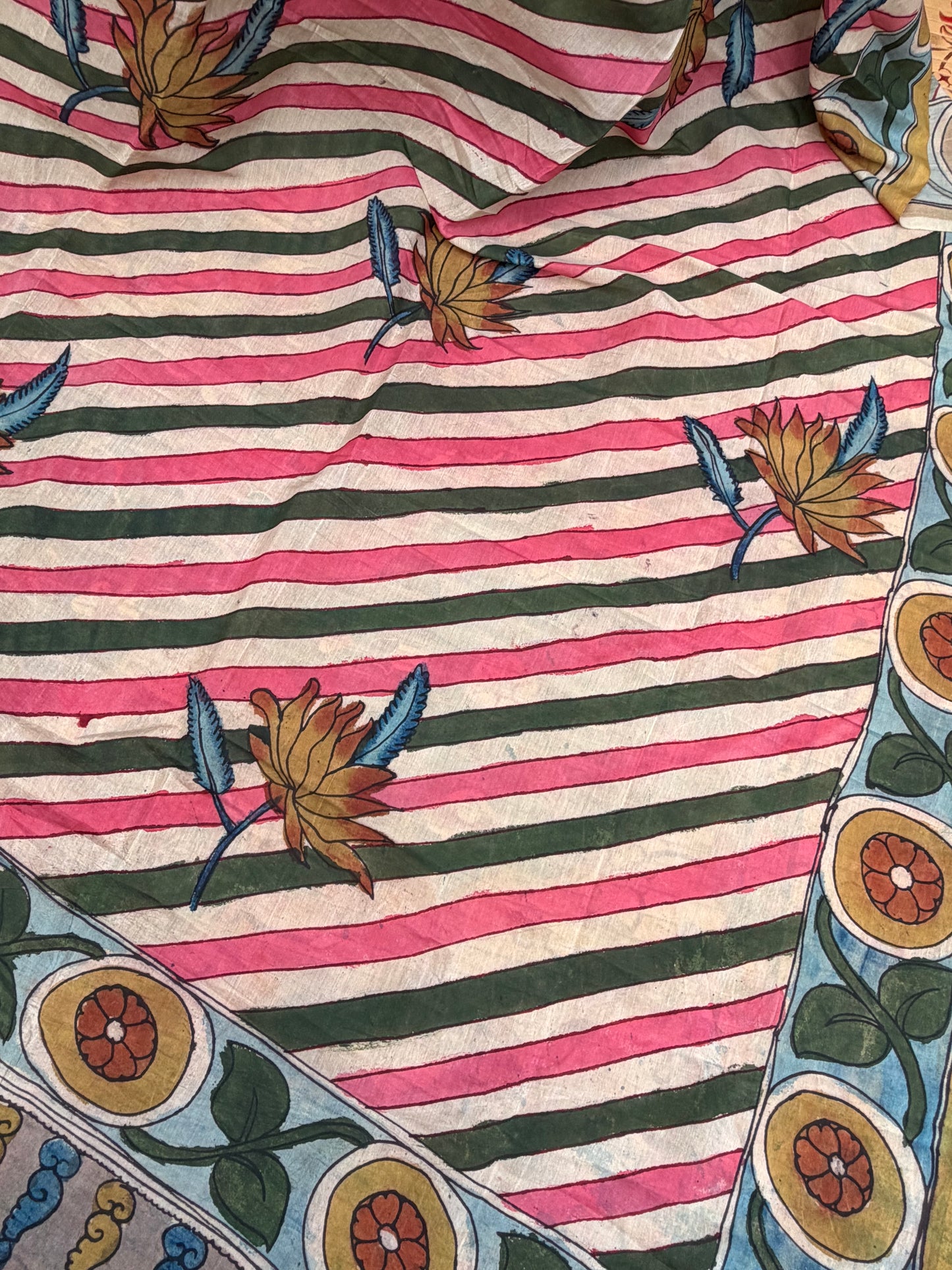 Silkcotton Penkalamkari Dupattas.