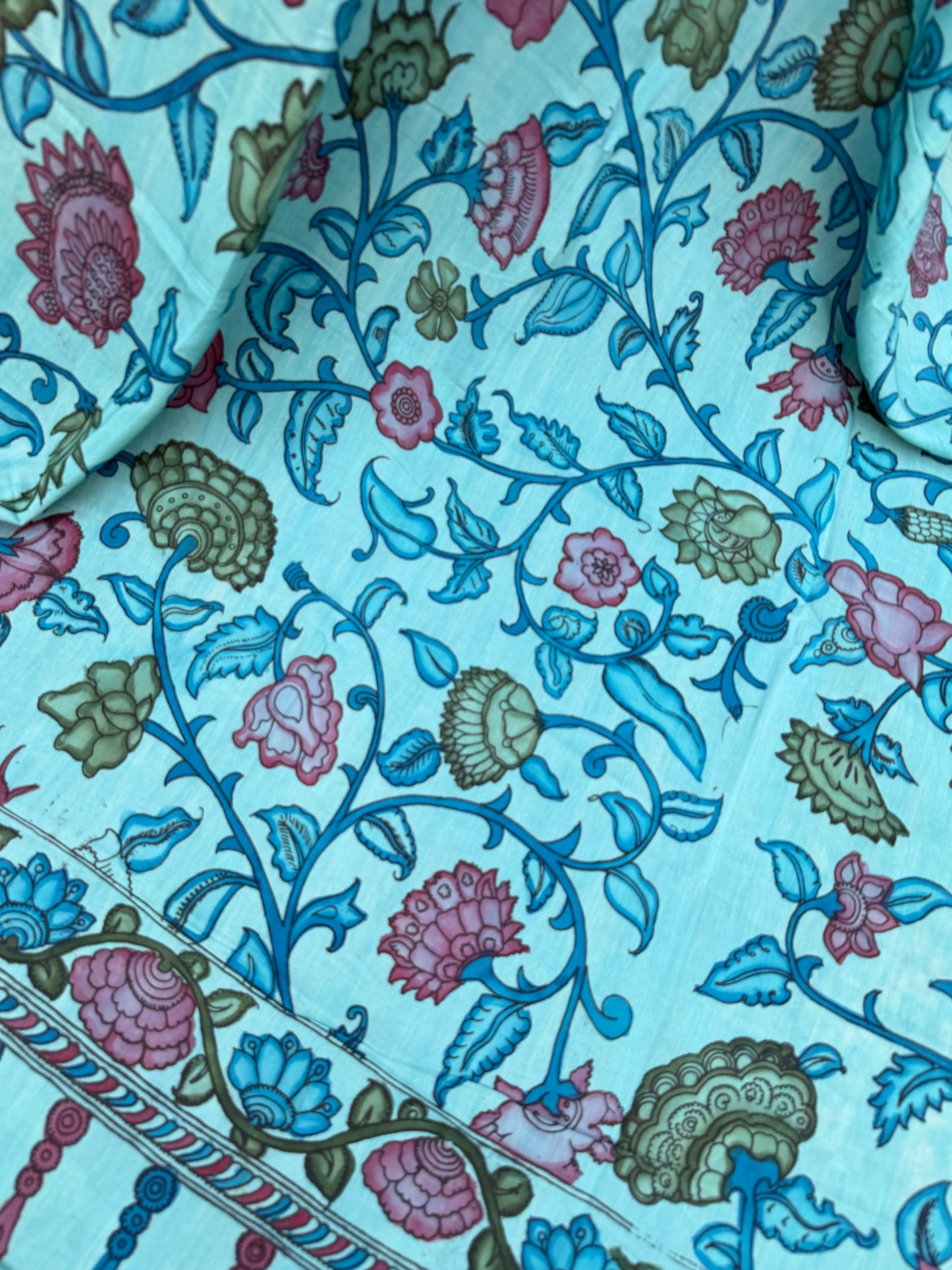 Silkcotton Penkalamkari Dupattas.